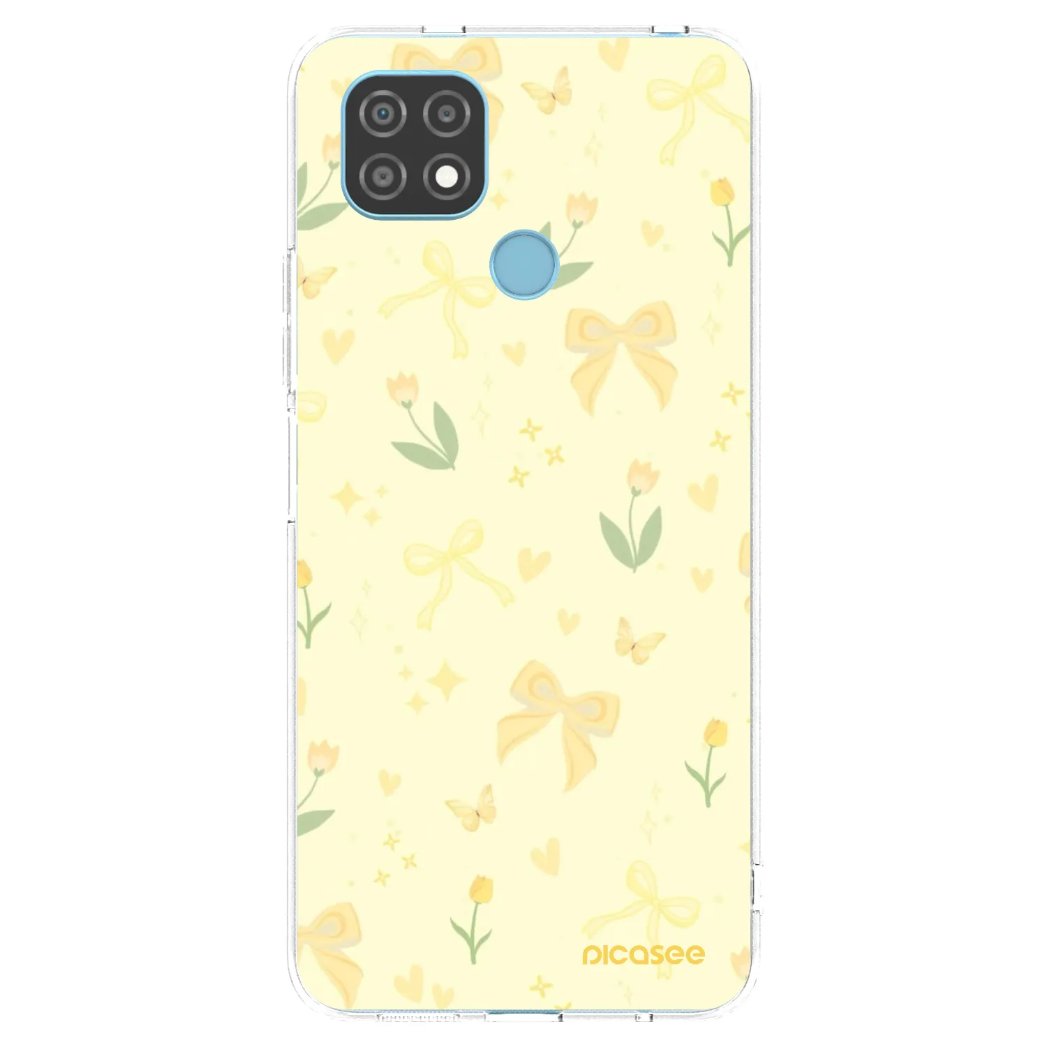 Picasee silikónový prehľadný obal pre Realme C21 - Honey Blossom