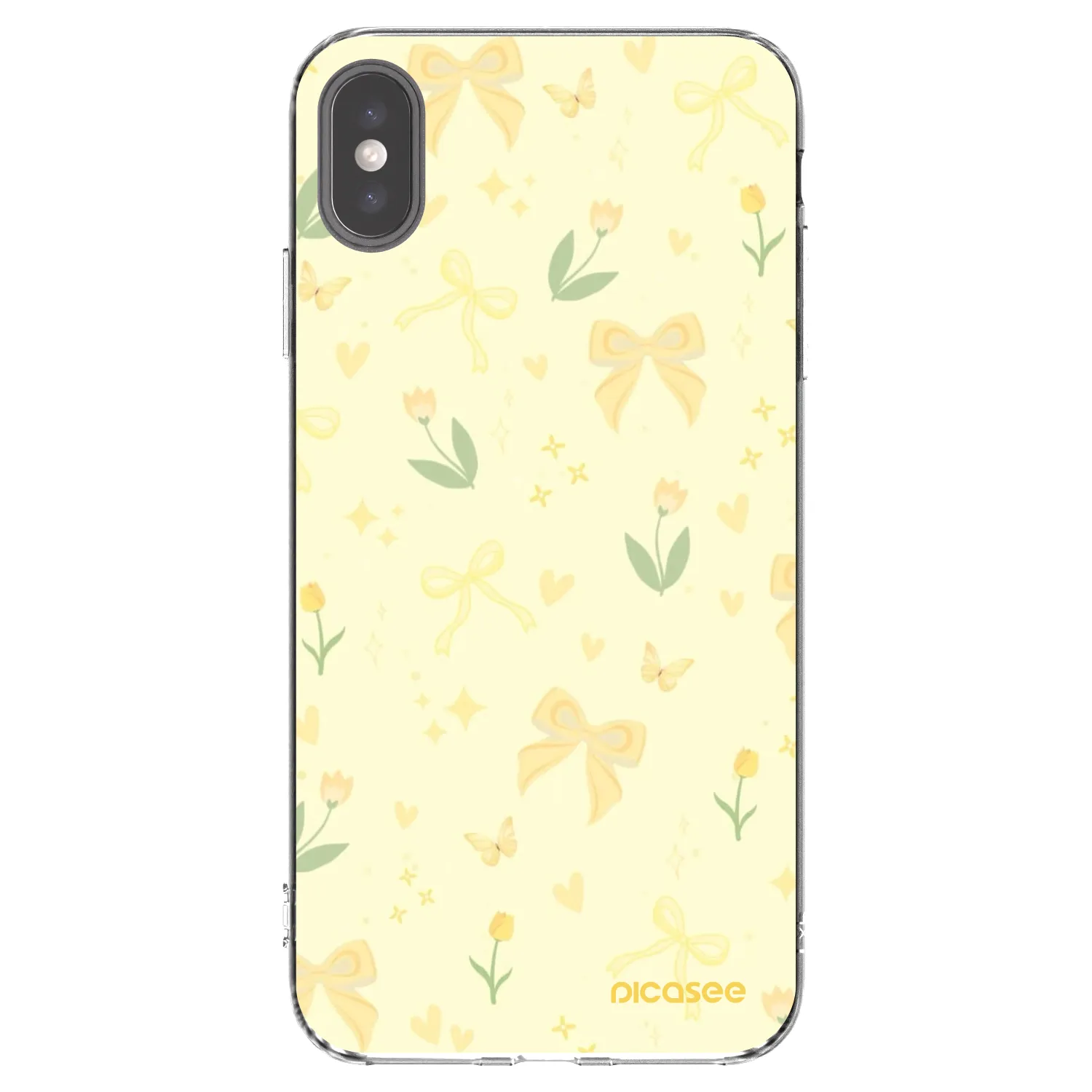 Picasee silikónový prehľadný obal pre Apple iPhone XS Max - Honey Blossom