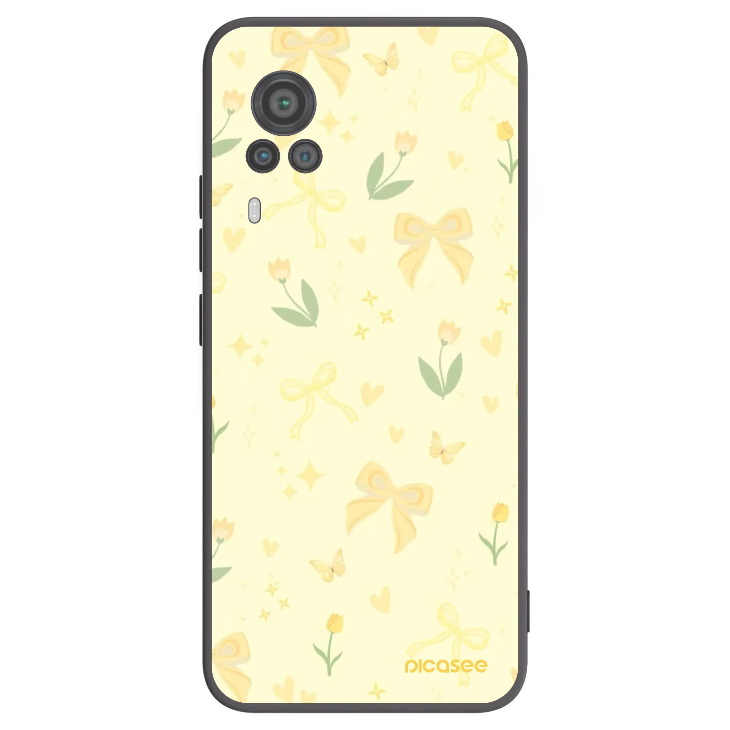 Picasee silikónový čierny obal pre Vivo X60 Pro 5G - Honey Blossom