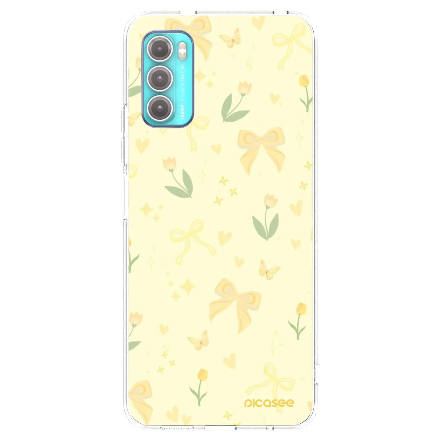 Picasee silikónový prehľadný obal pre Motorola Moto G60 - Honey Blossom