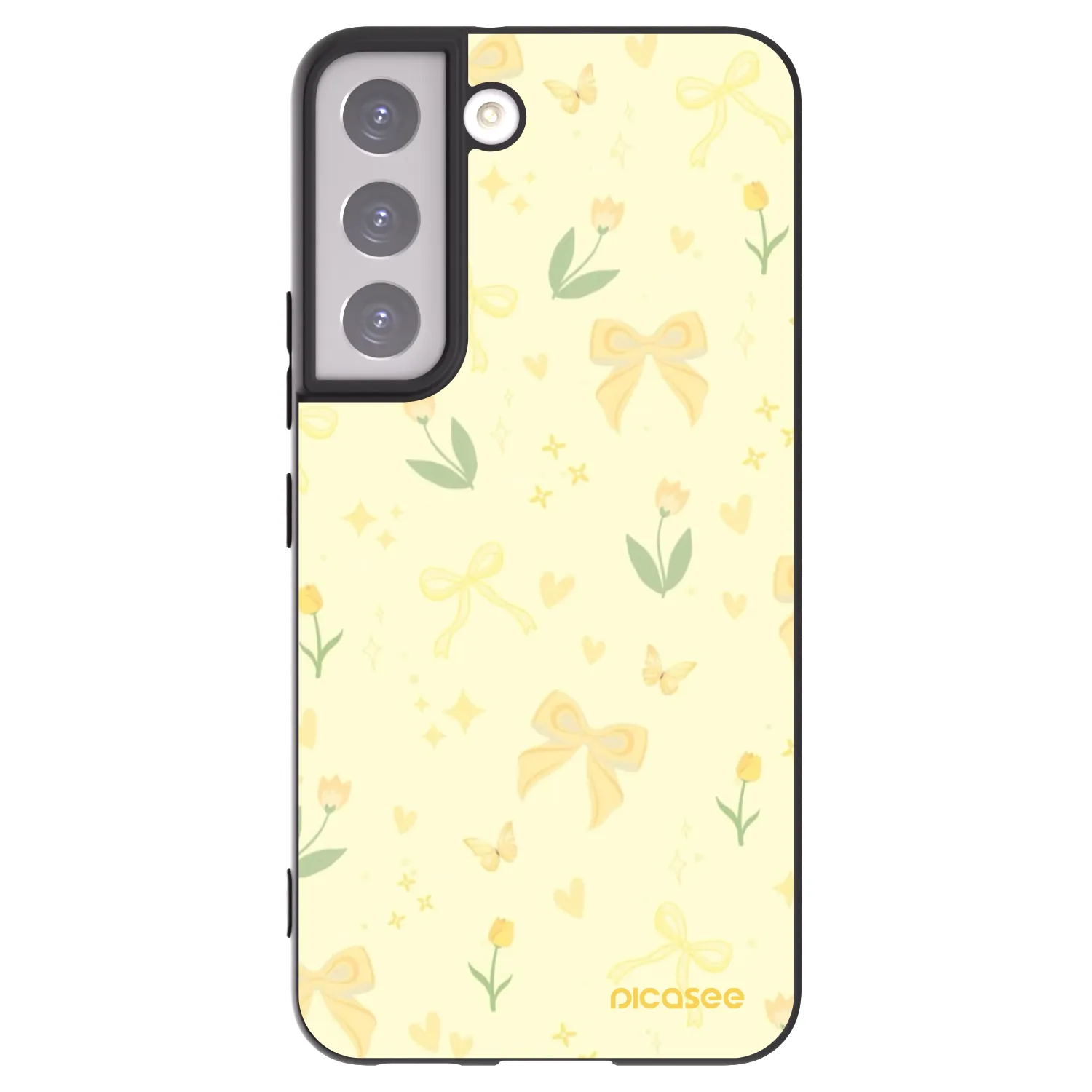 Picasee silikónový čierny obal pre Samsung Galaxy S22 5G - Honey Blossom