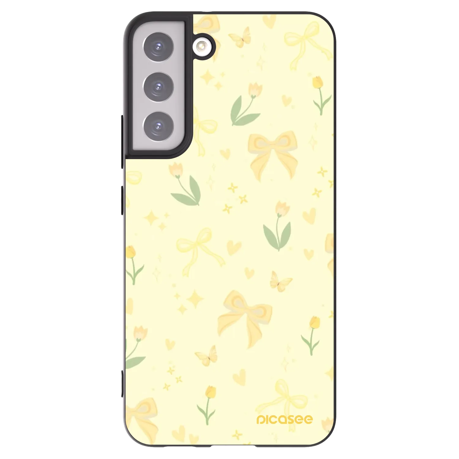 Picasee silikónový čierny obal pre Samsung Galaxy S22+ 5G - Honey Blossom