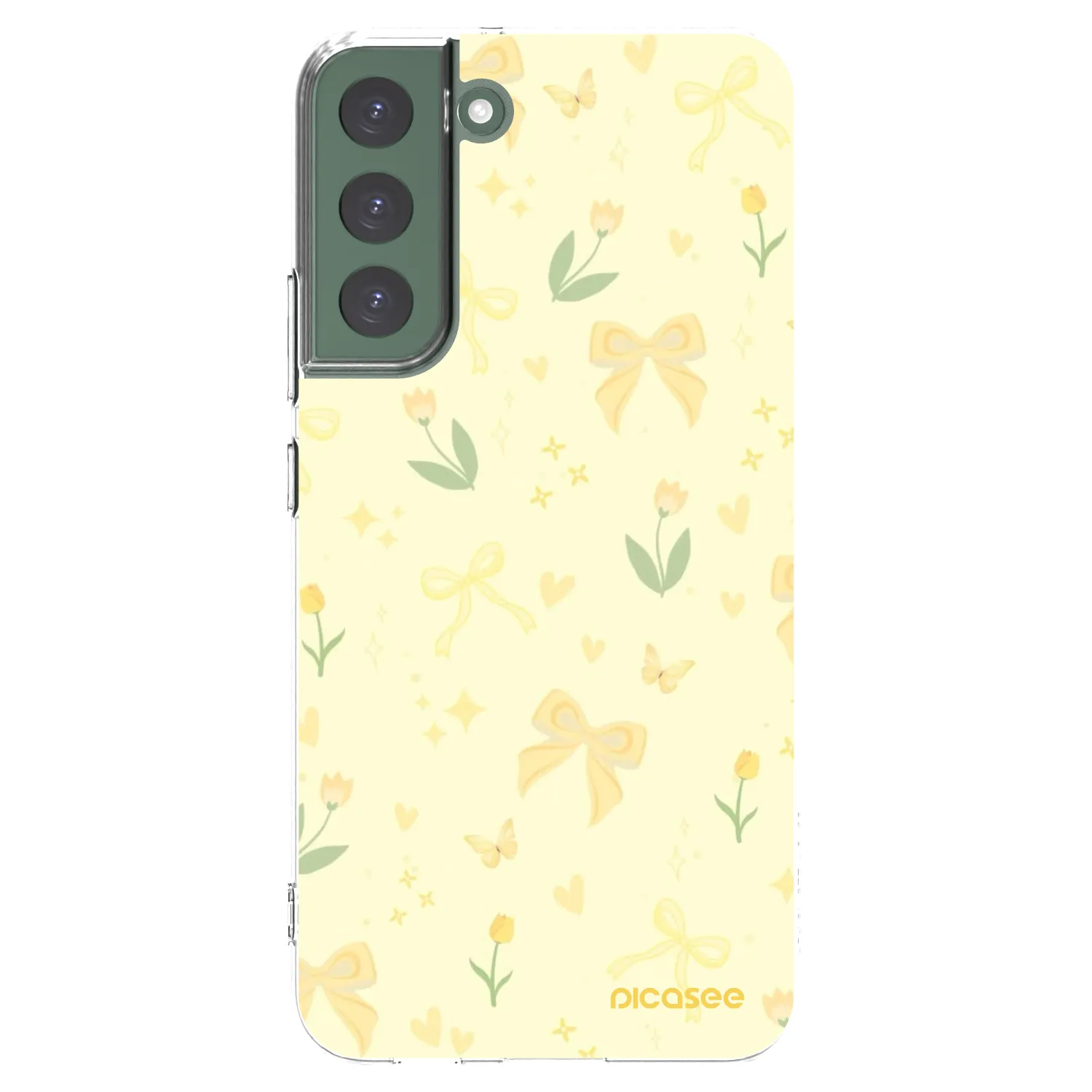 Picasee silikónový prehľadný obal pre Samsung Galaxy S22+ 5G - Honey Blossom