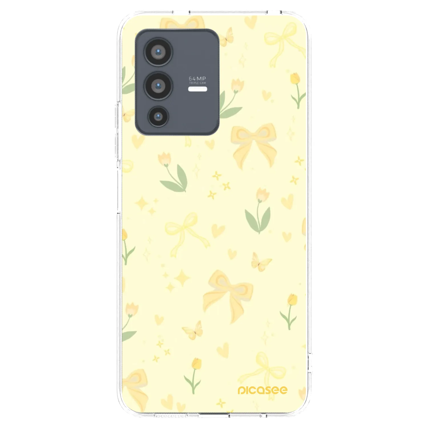 Picasee silikónový prehľadný obal pre Vivo V23 5G - Honey Blossom