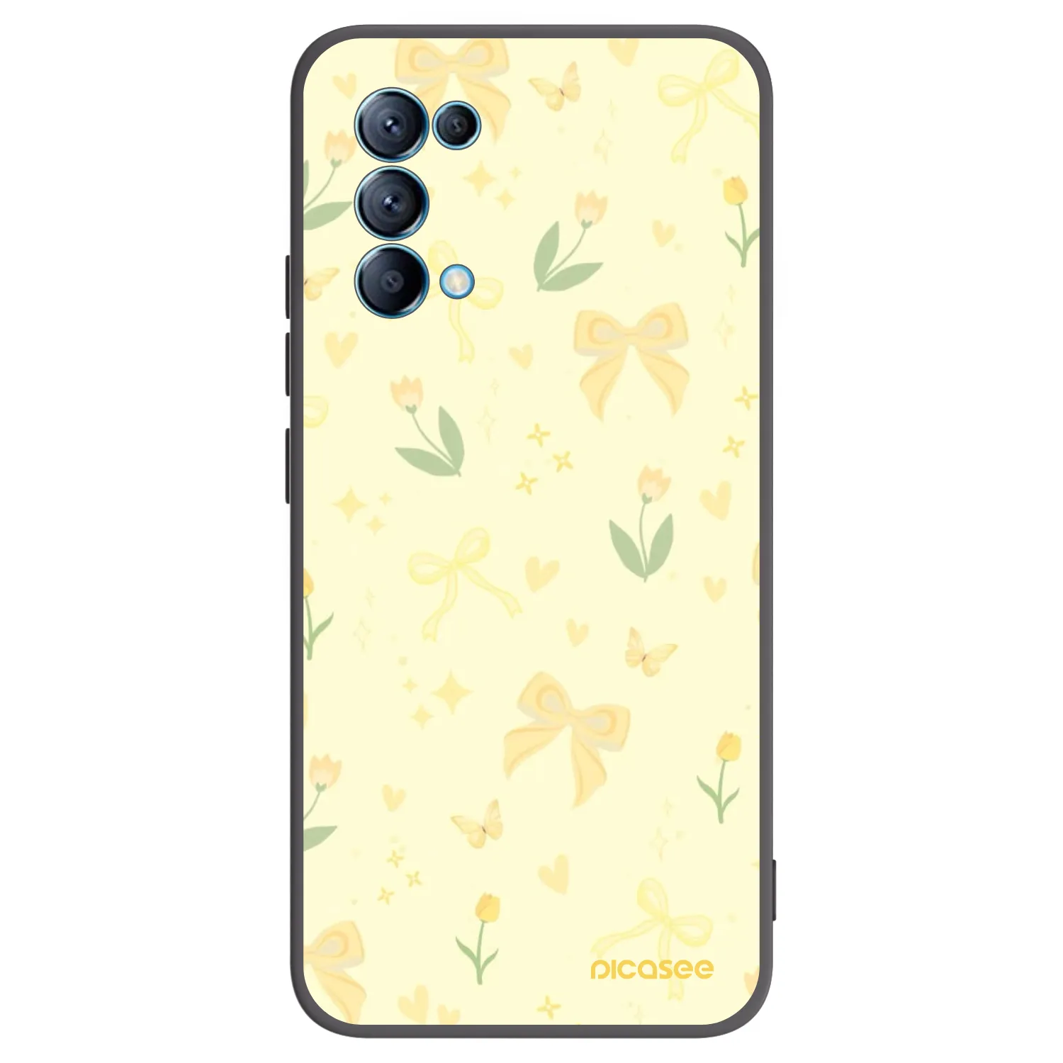 Picasee silikónový čierny obal pre OPPO A16s - Honey Blossom
