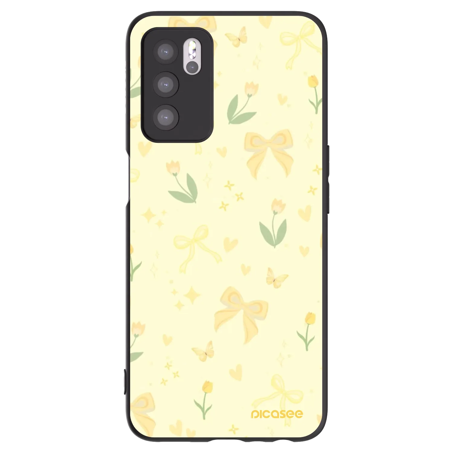 Picasee silikónový čierny obal pre OPPO A16s - Honey Blossom