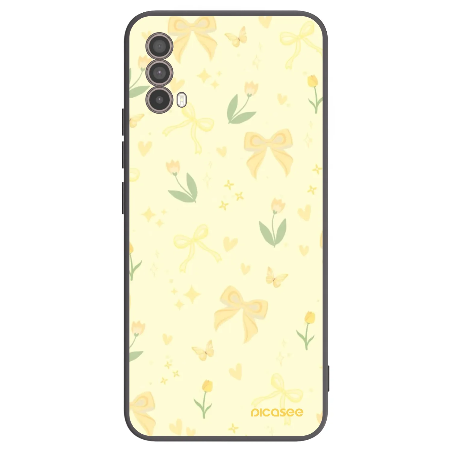 Picasee silikónový čierny obal pre Motorola Moto E40 - Honey Blossom