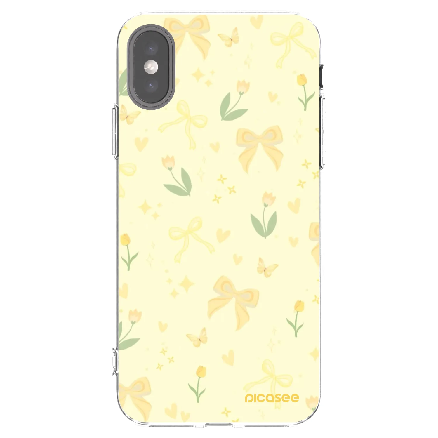 Picasee silikónový prehľadný obal pre Apple iPhone X/XS - Honey Blossom
