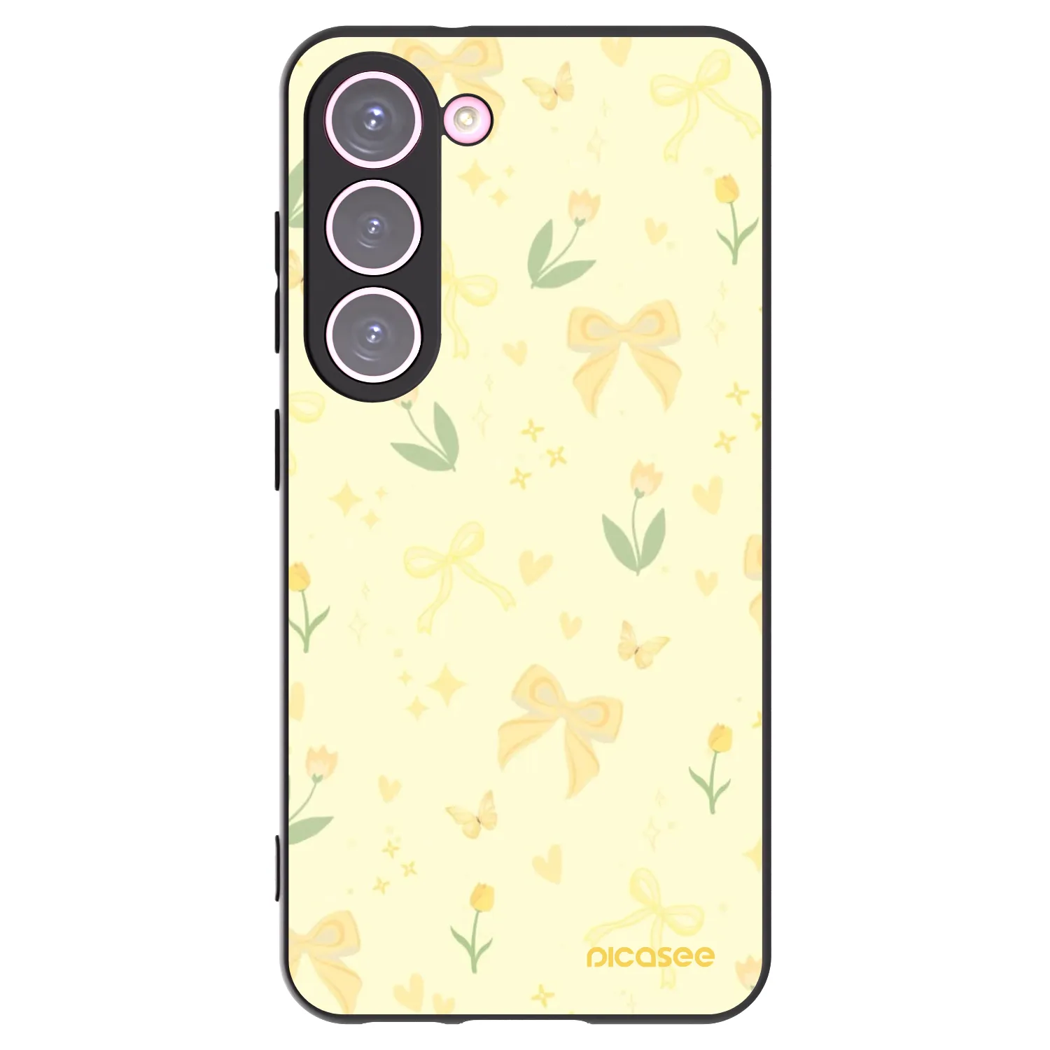Picasee silikónový čierny obal pre Samsung Galaxy S23 5G - Honey Blossom