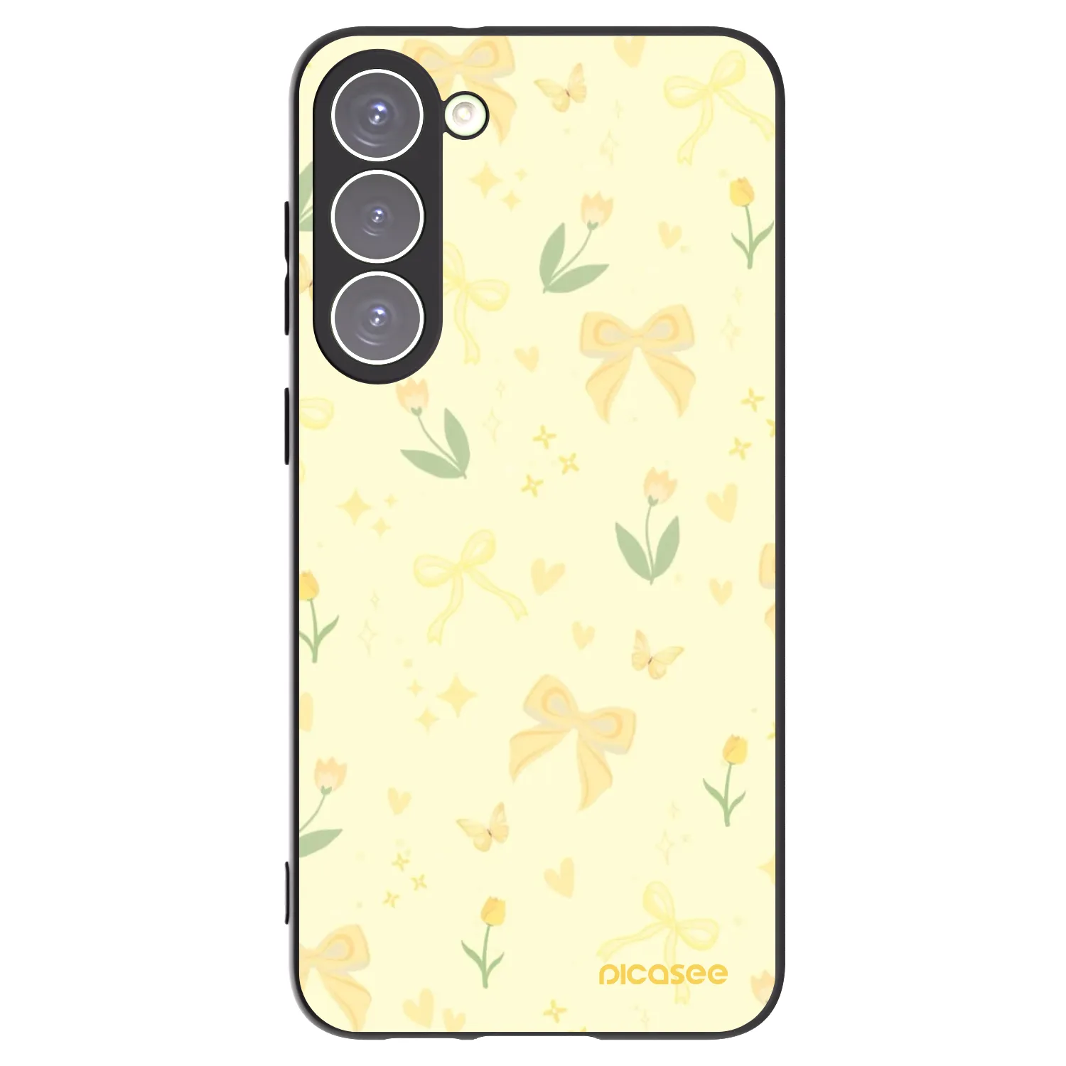 Picasee silikónový čierny obal pre Samsung Galaxy S23+ 5G - Honey Blossom