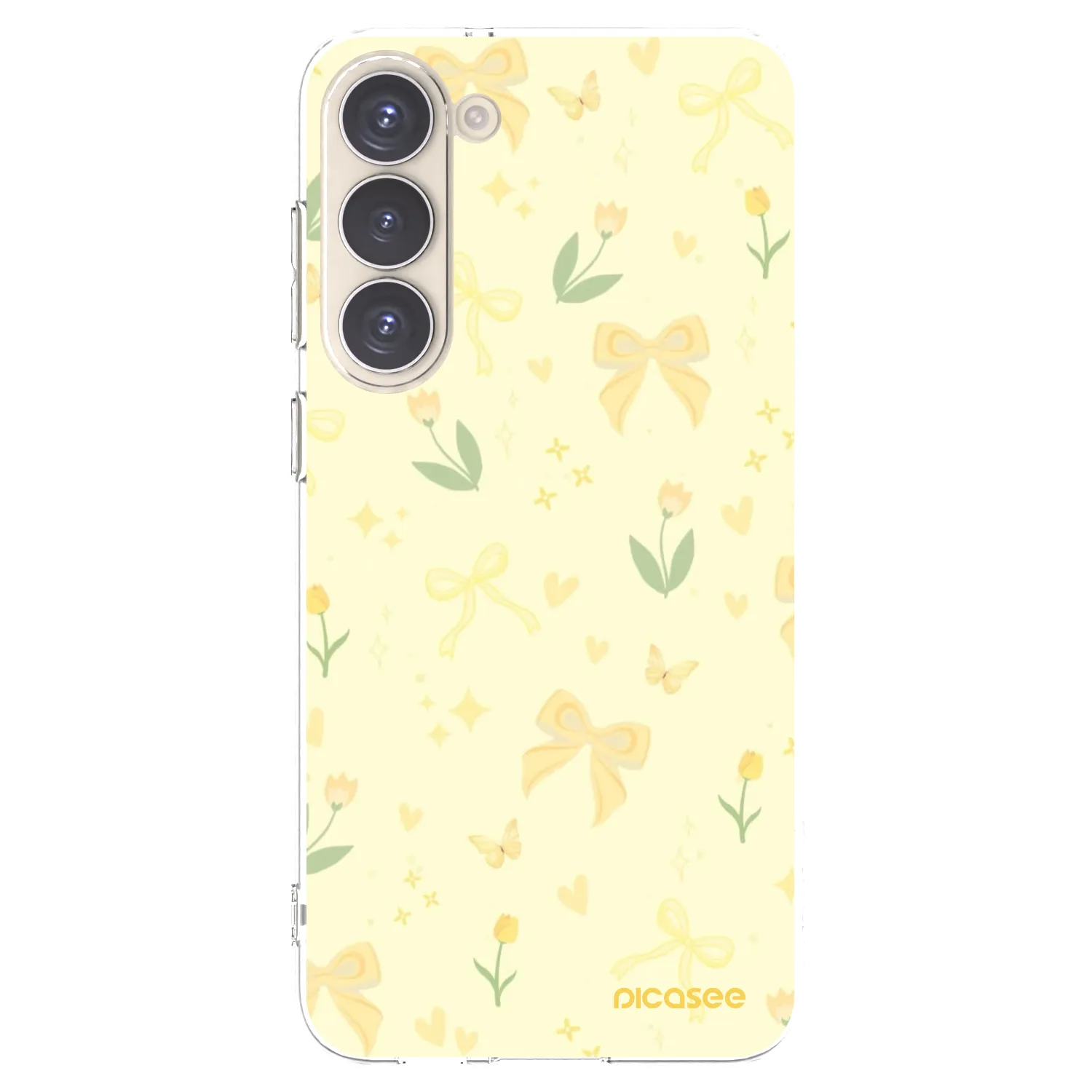 Picasee silikónový prehľadný obal pre Samsung Galaxy S23+ 5G - Honey Blossom