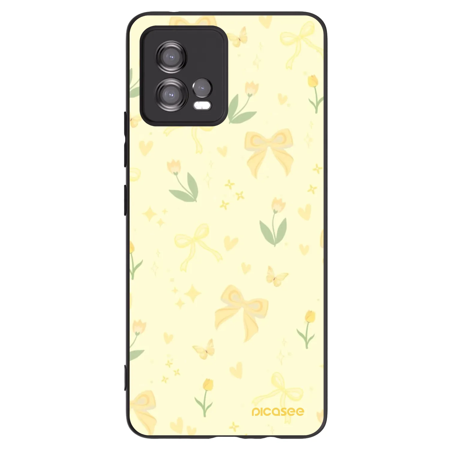 Picasee silikónový čierny obal pre Motorola Moto G72 - Honey Blossom