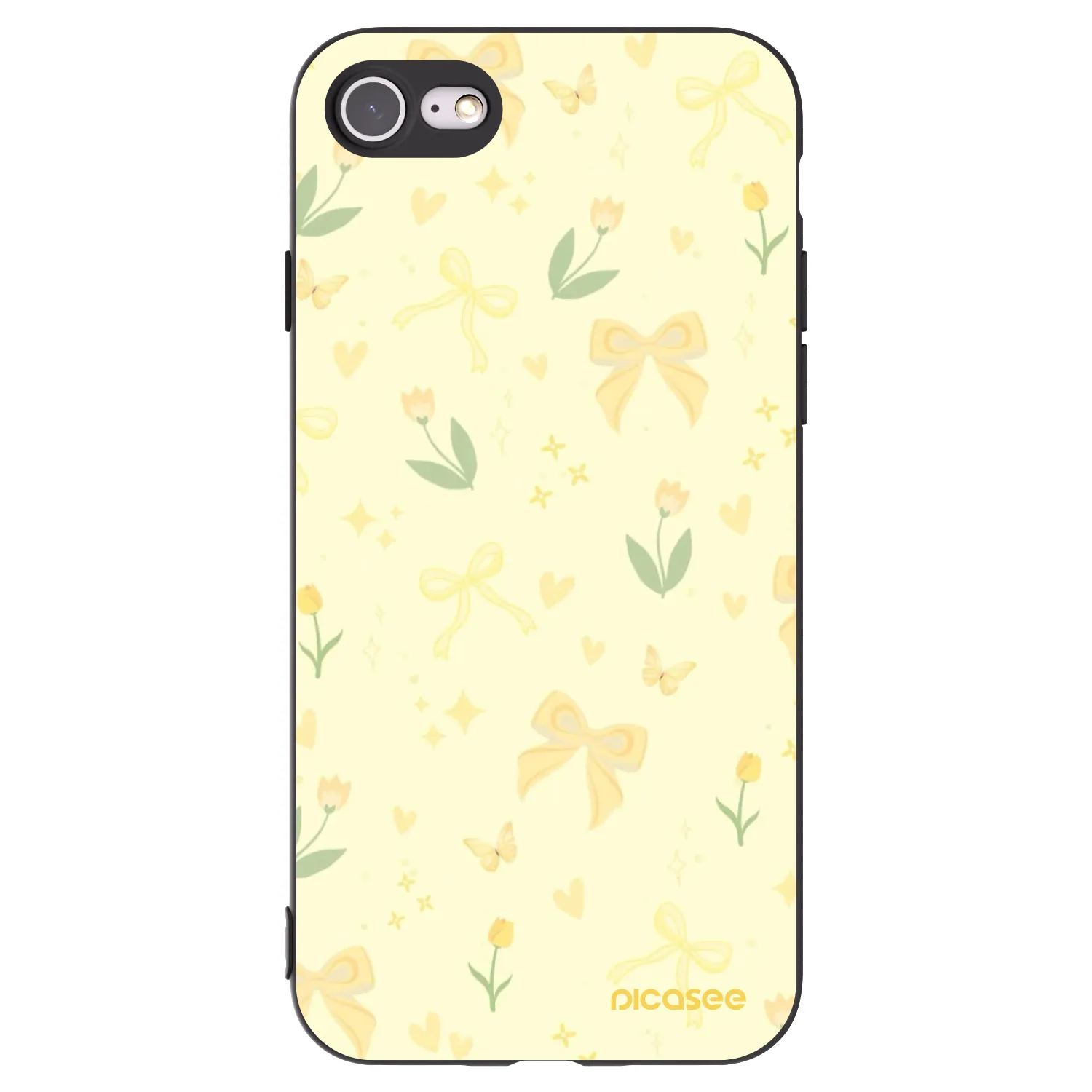 Picasee silikónový čierny obal pre Apple iPhone 7 - Honey Blossom
