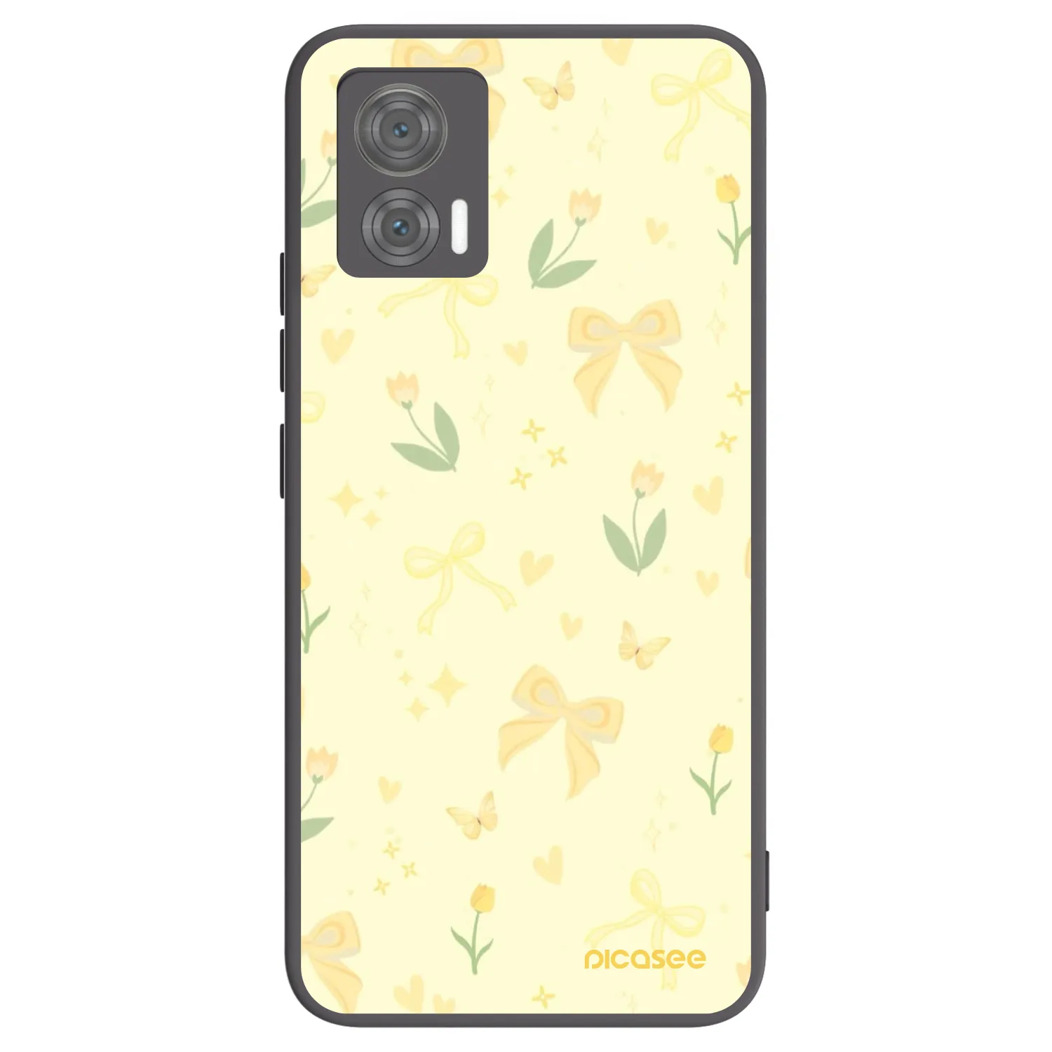 Picasee silikónový čierny obal pre Motorola Edge 30 Neo - Honey Blossom