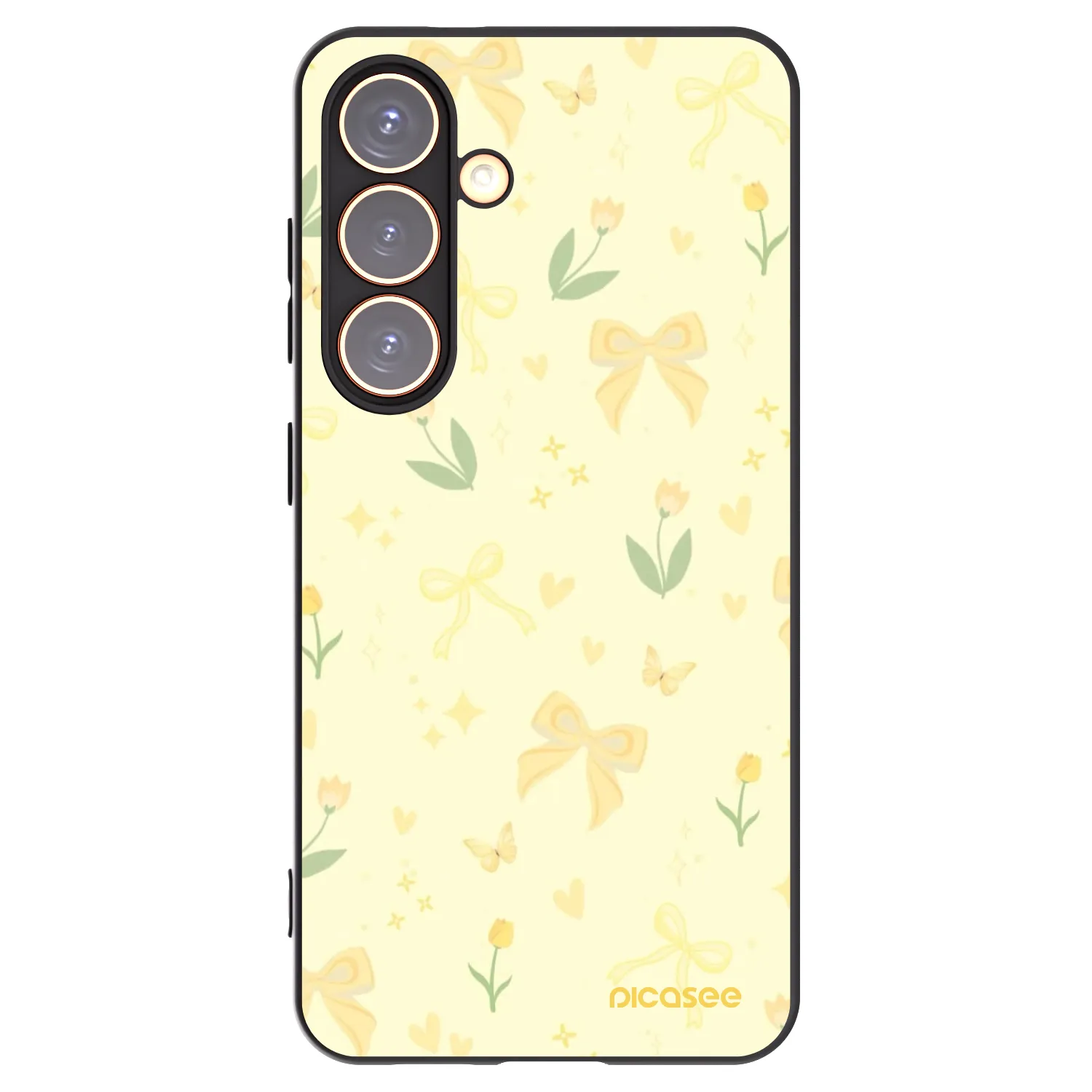 Picasee silikónový čierny obal pre Samsung Galaxy S24 S921B 5G - Honey Blossom