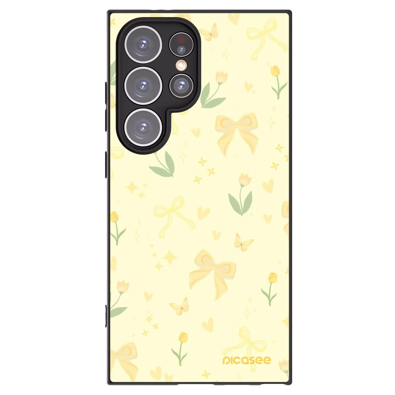 Picasee silikónový čierny obal pre Samsung Galaxy S24 Ultra S928B 5G - Honey Blossom