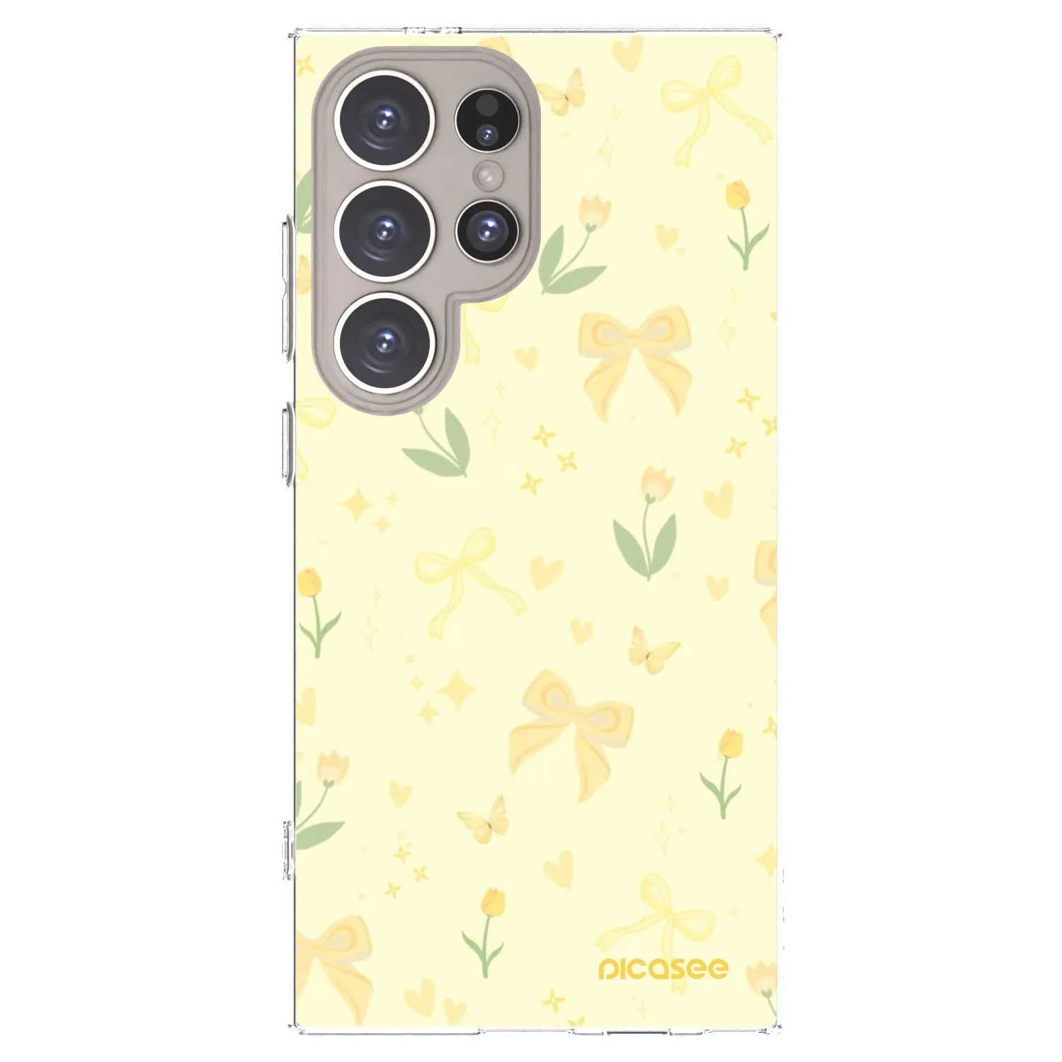 Picasee silikónový prehľadný obal pre Samsung Galaxy S24 Ultra S928B 5G - Honey Blossom