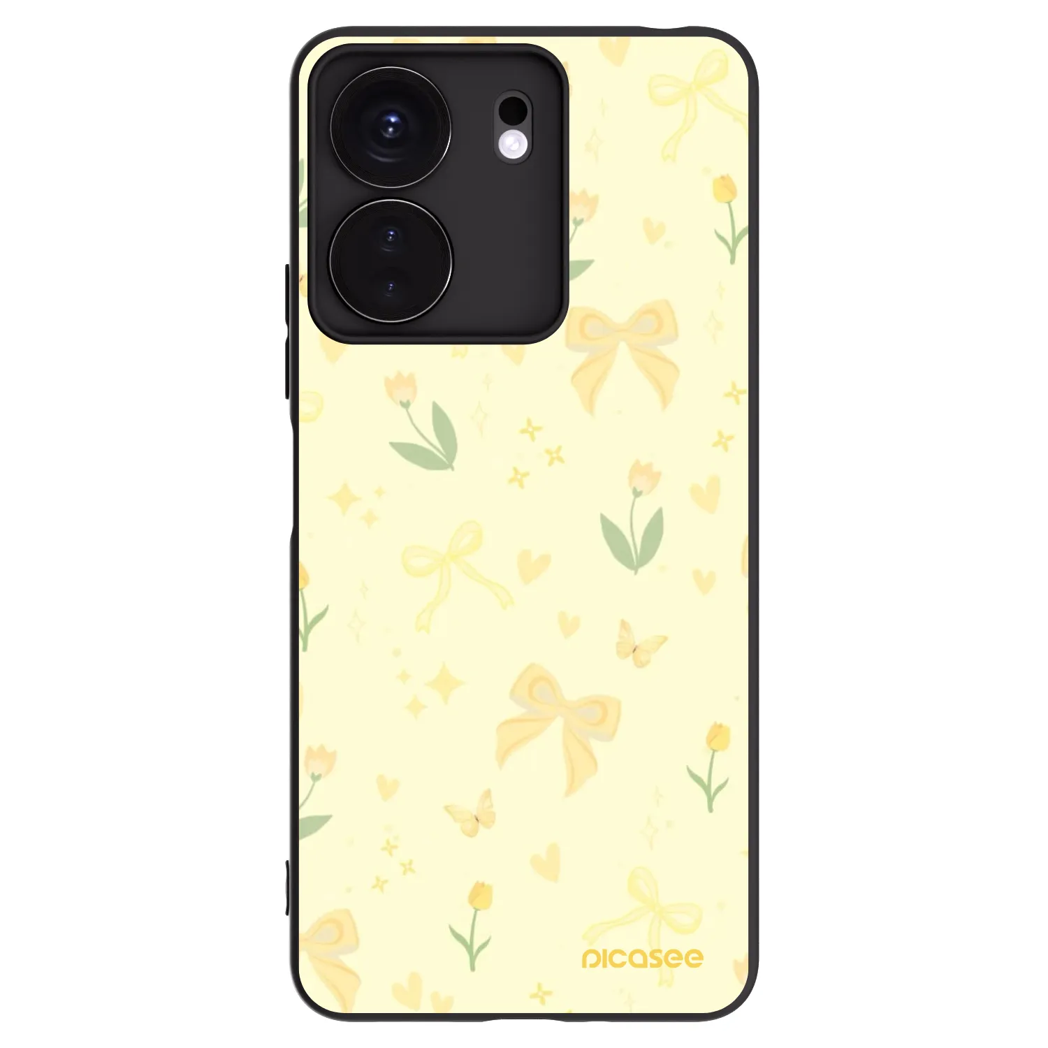 Picasee silikónový čierny obal pre Xiaomi Redmi 13C 4G - Honey Blossom