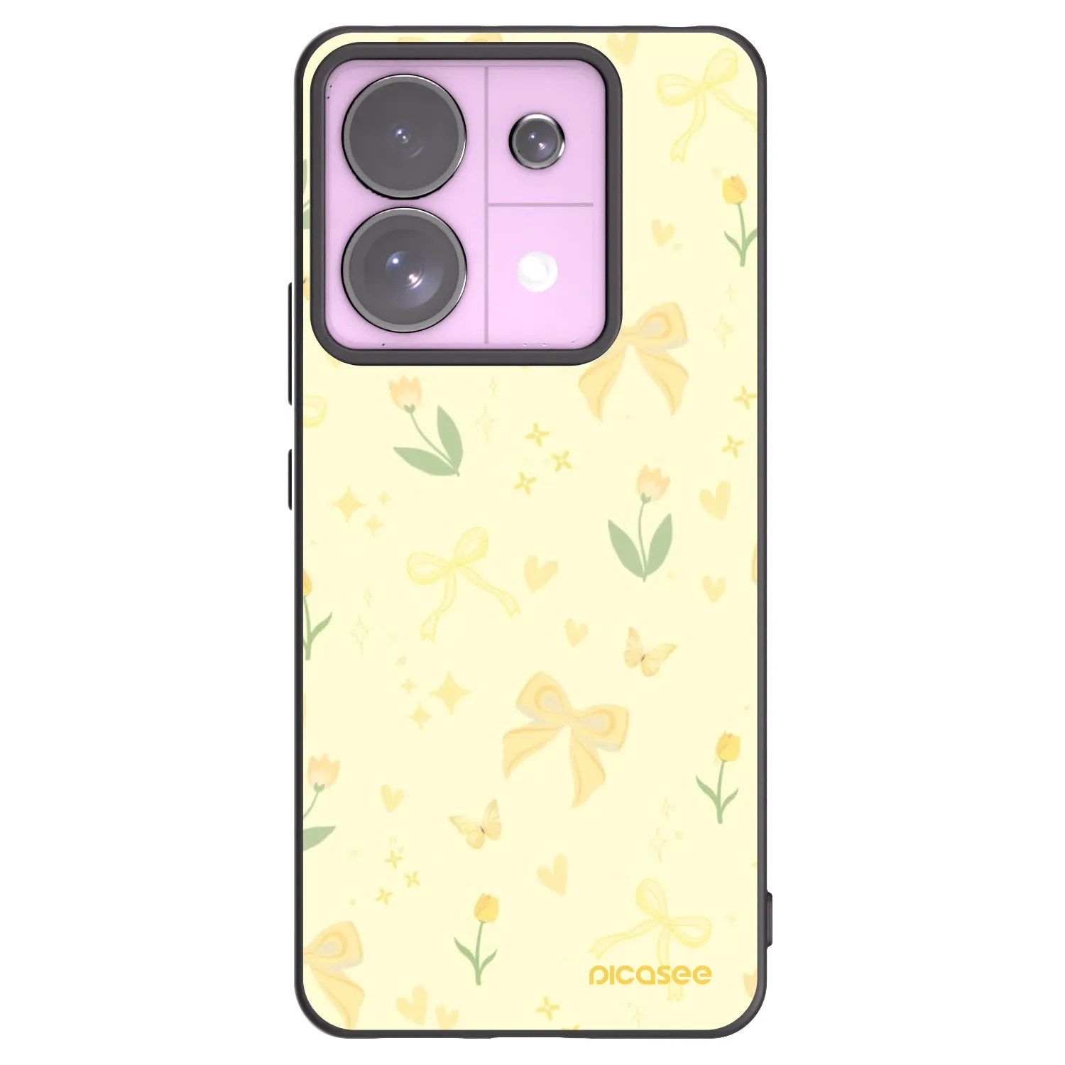 Picasee silikónový čierny obal pre Xiaomi Redmi Note 13 Pro 5G - Honey Blossom