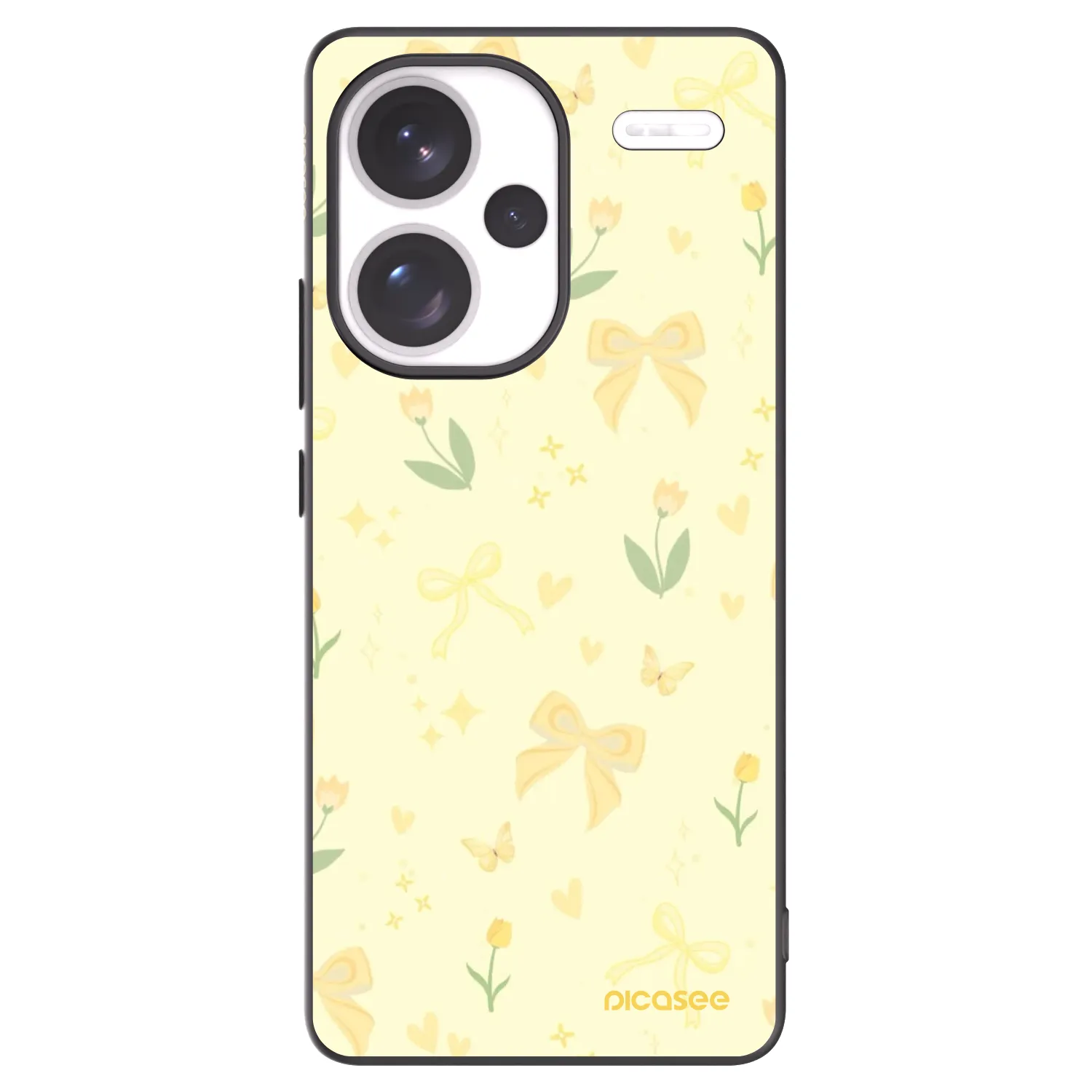 Picasee silikónový čierny obal pre Xiaomi Redmi Note 13 Pro+ 5G - Honey Blossom