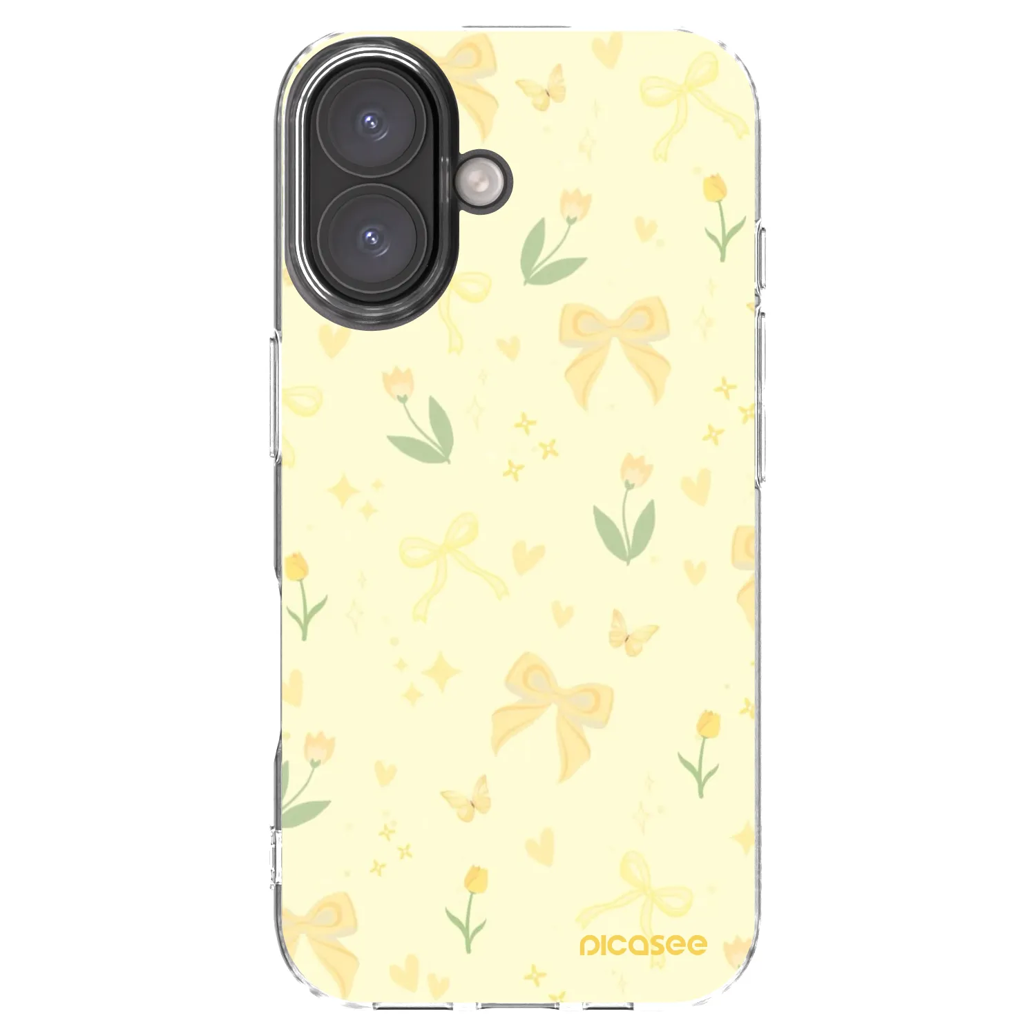 Picasee silikónový prehľadný obal pre Apple iPhone 16 - Honey Blossom
