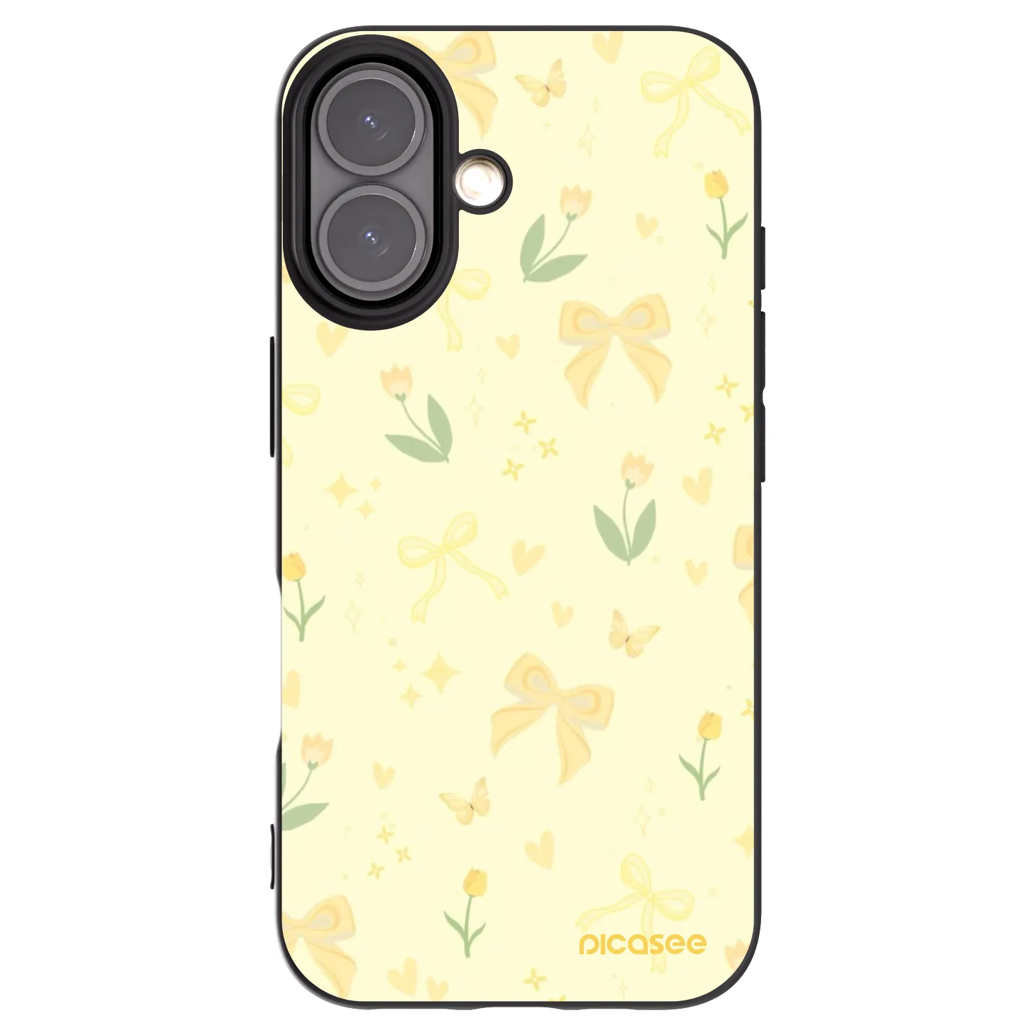Picasee silikónový čierny obal pre Apple iPhone 16 - Honey Blossom