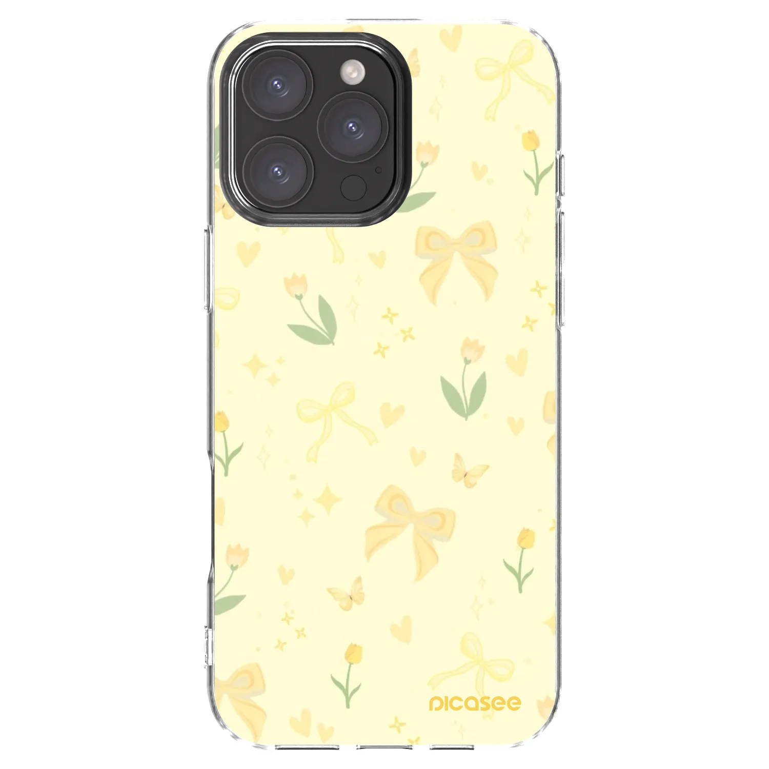 Picasee silikónový prehľadný obal pre Apple iPhone 16 Pro Max - Honey Blossom