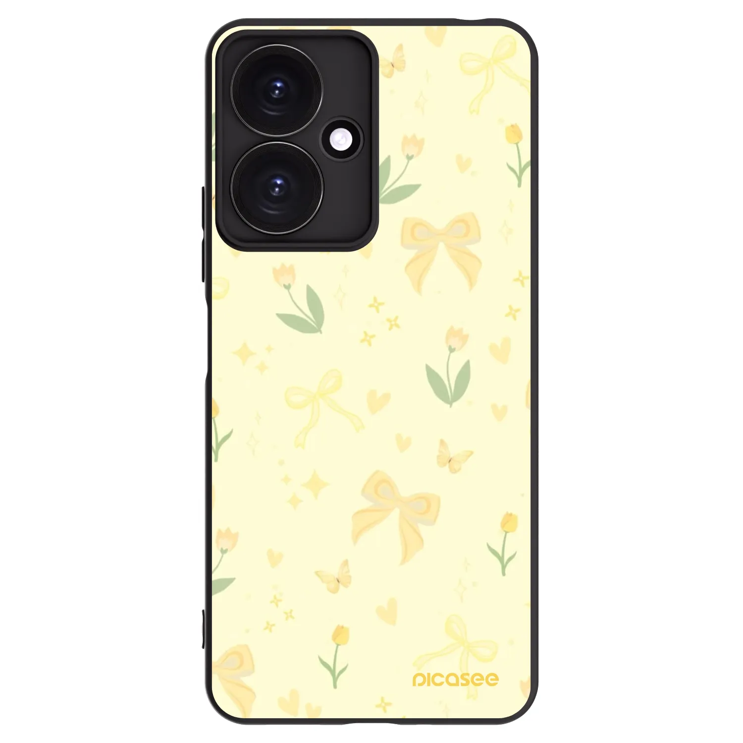 Picasee silikónový čierny obal pre Xiaomi Redmi 13C 5G - Honey Blossom