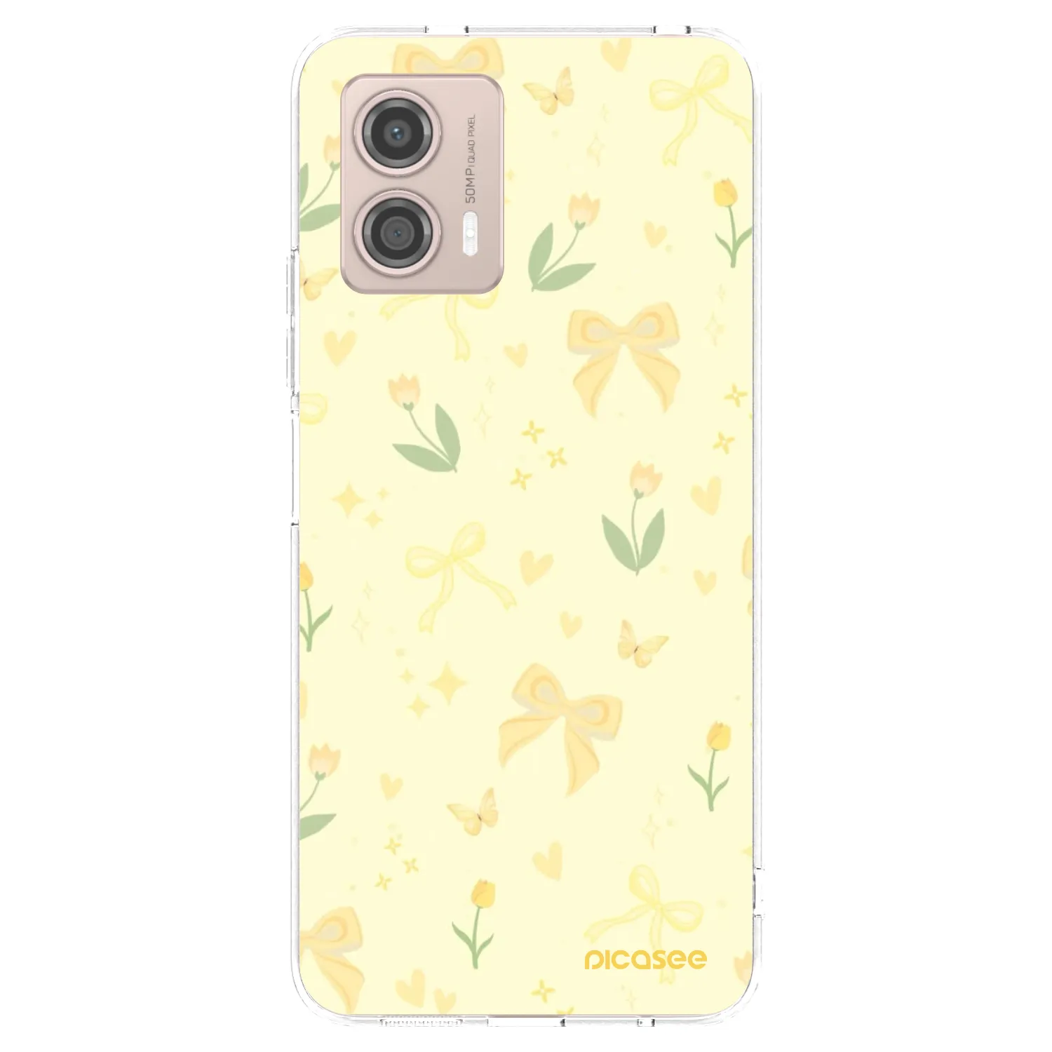 Picasee silikónový prehľadný obal pre Motorola Moto G53 5G - Honey Blossom