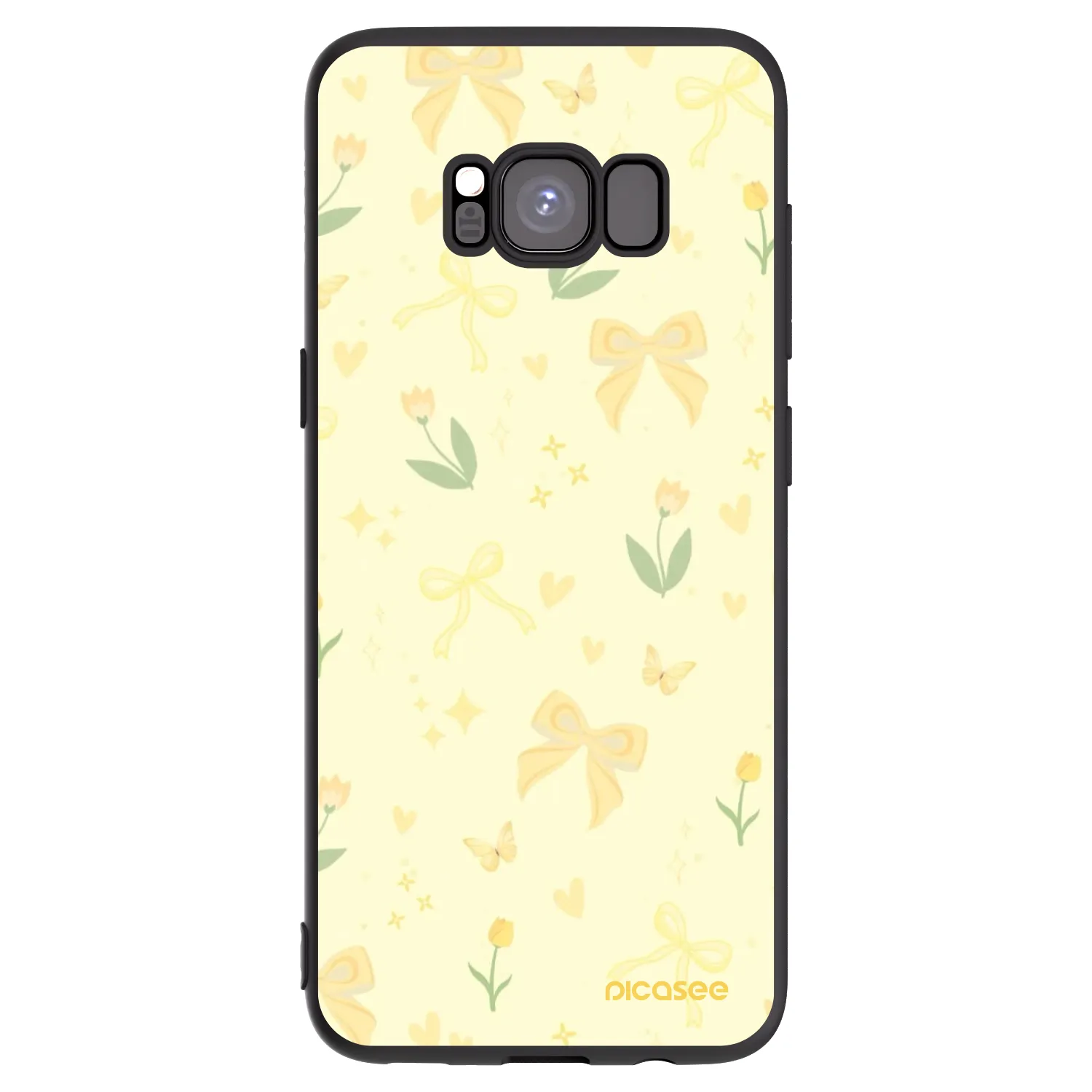 Picasee silikónový čierny obal pre Samsung Galaxy S8 G950F - Honey Blossom