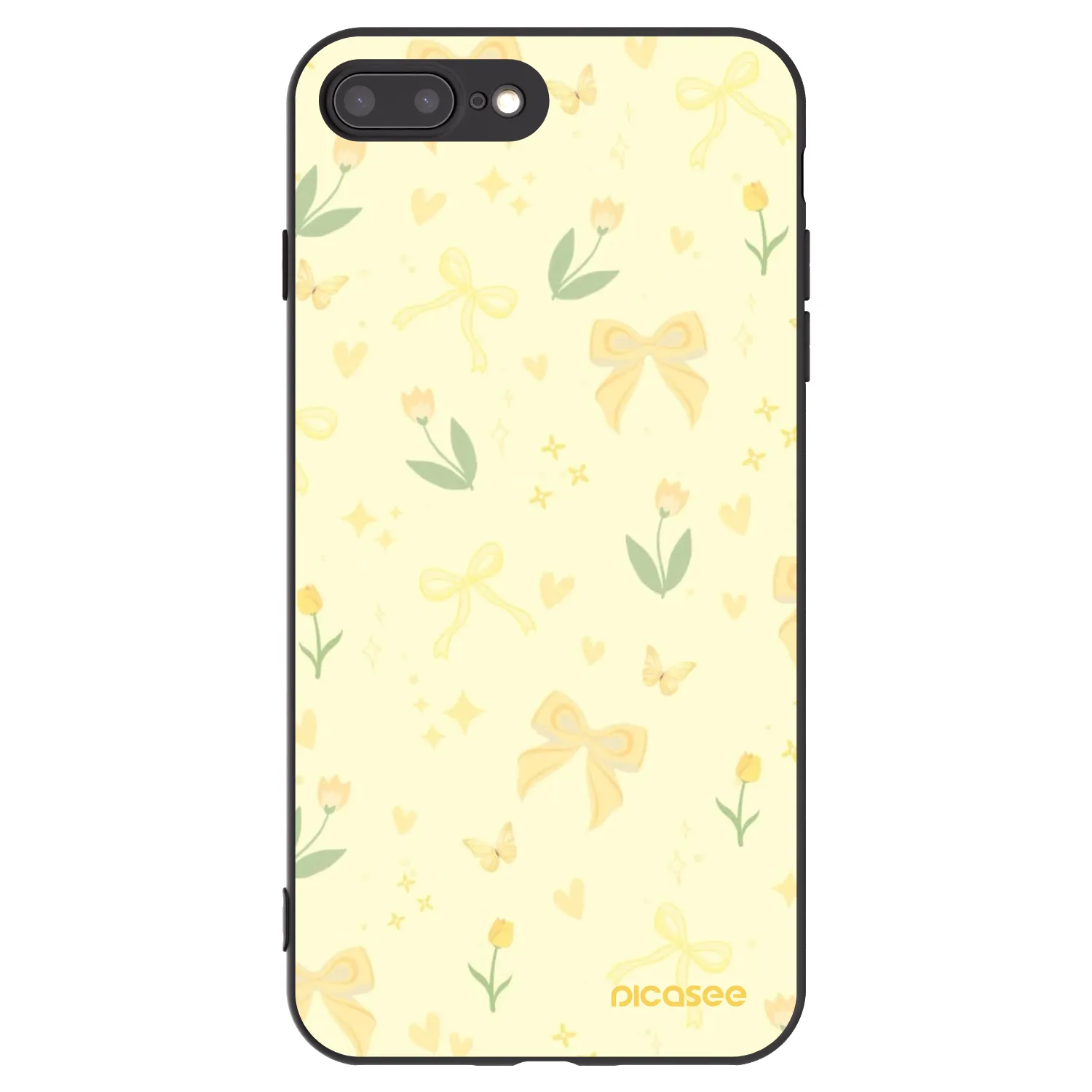 Picasee silikónový čierny obal pre Apple iPhone 7 Plus - Honey Blossom
