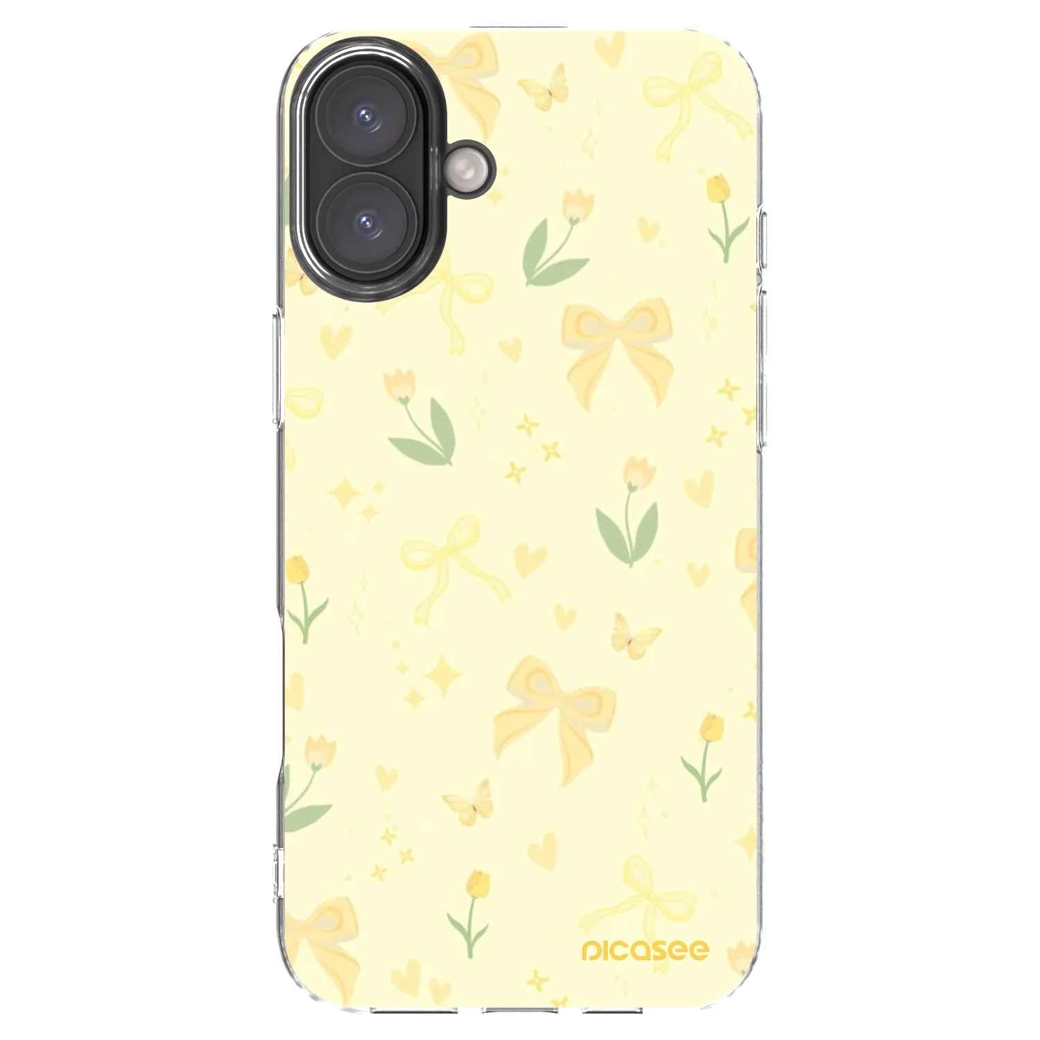 Picasee silikónový prehľadný obal pre Apple iPhone 16 Plus - Honey Blossom