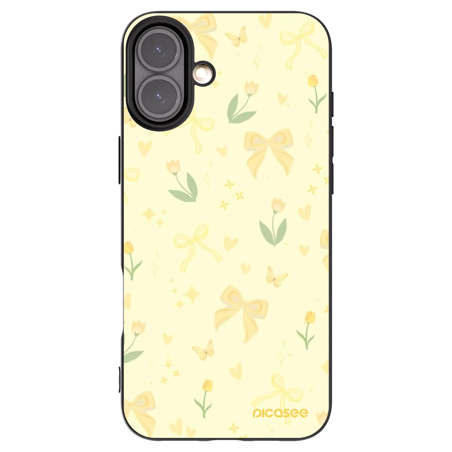 Picasee silikónový čierny obal pre Apple iPhone 16 Plus - Honey Blossom