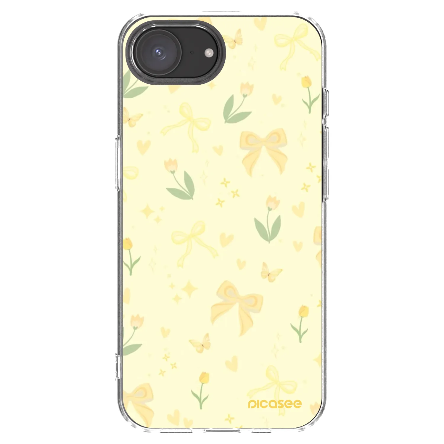 Picasee silikónový prehľadný obal pre Apple iPhone 16e - Honey Blossom