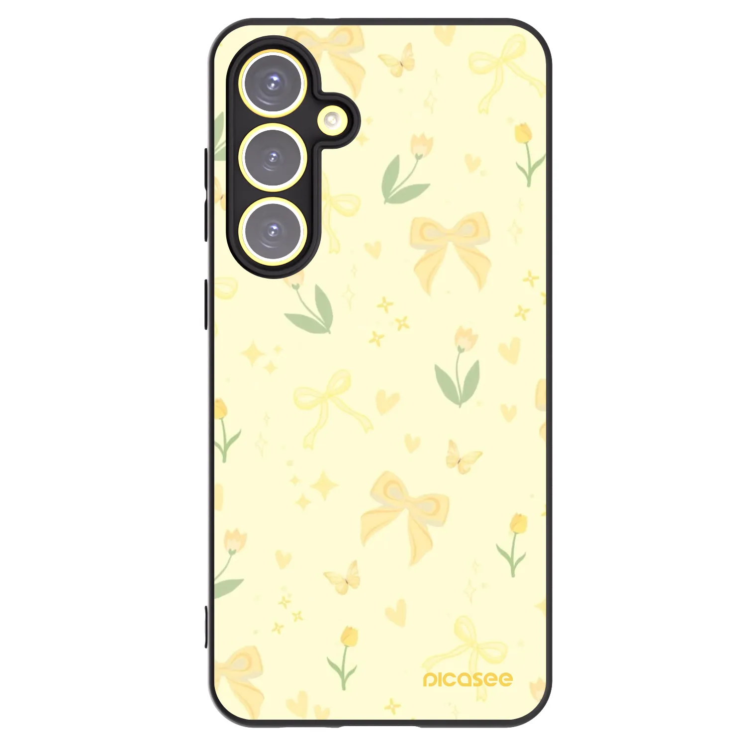 Picasee silikónový čierny obal pre Samsung Galaxy S24 FE S721B - Honey Blossom