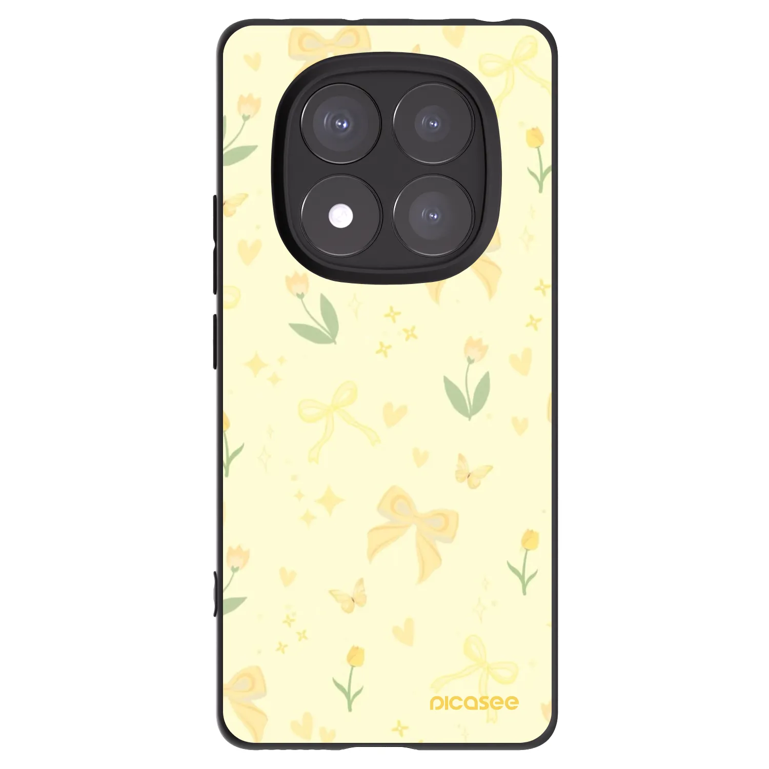 Picasee silikónový čierny obal pre Xiaomi Redmi Note 14 Pro 5G - Honey Blossom