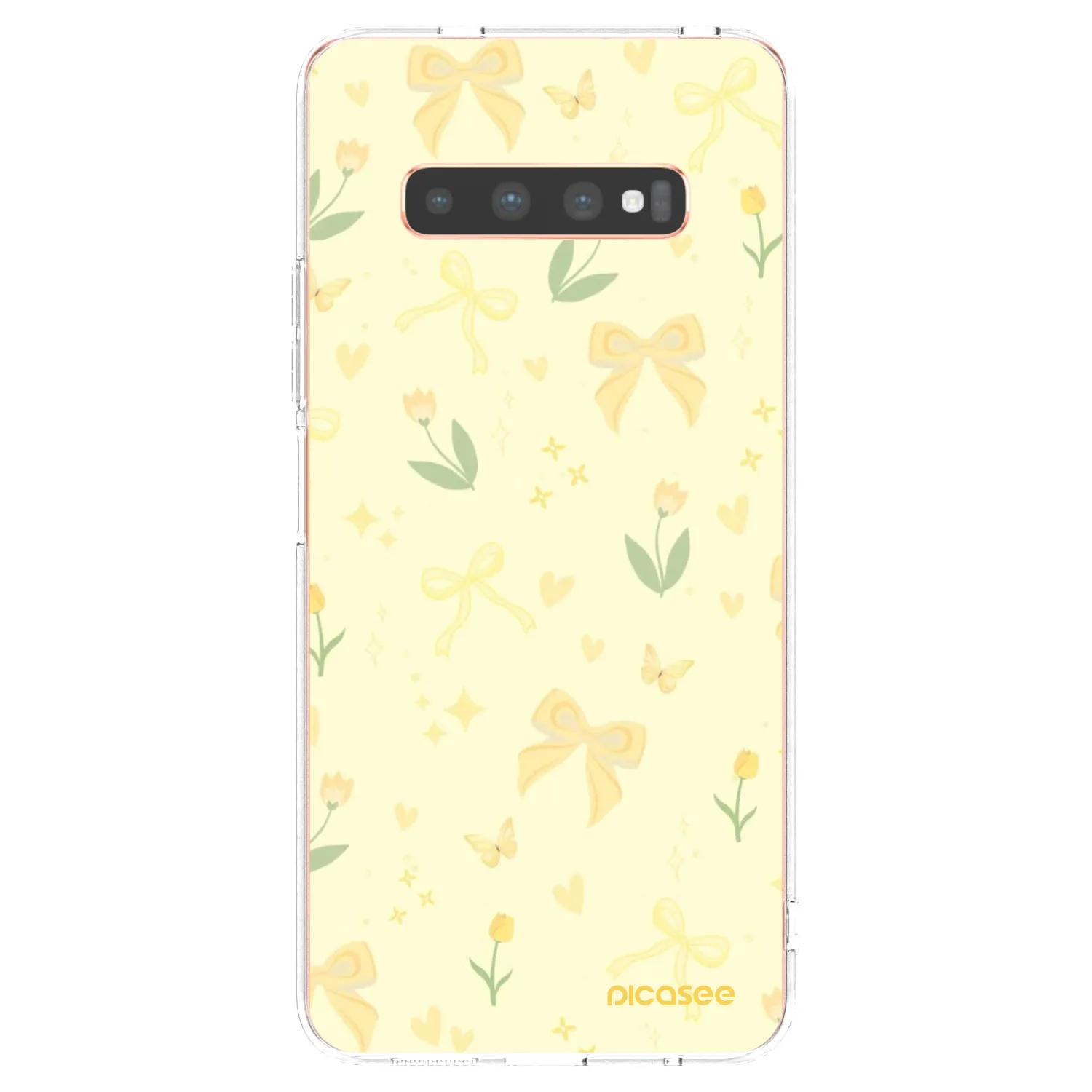 Picasee silikónový prehľadný obal pre Samsung Galaxy S10 Plus G975 - Honey Blossom