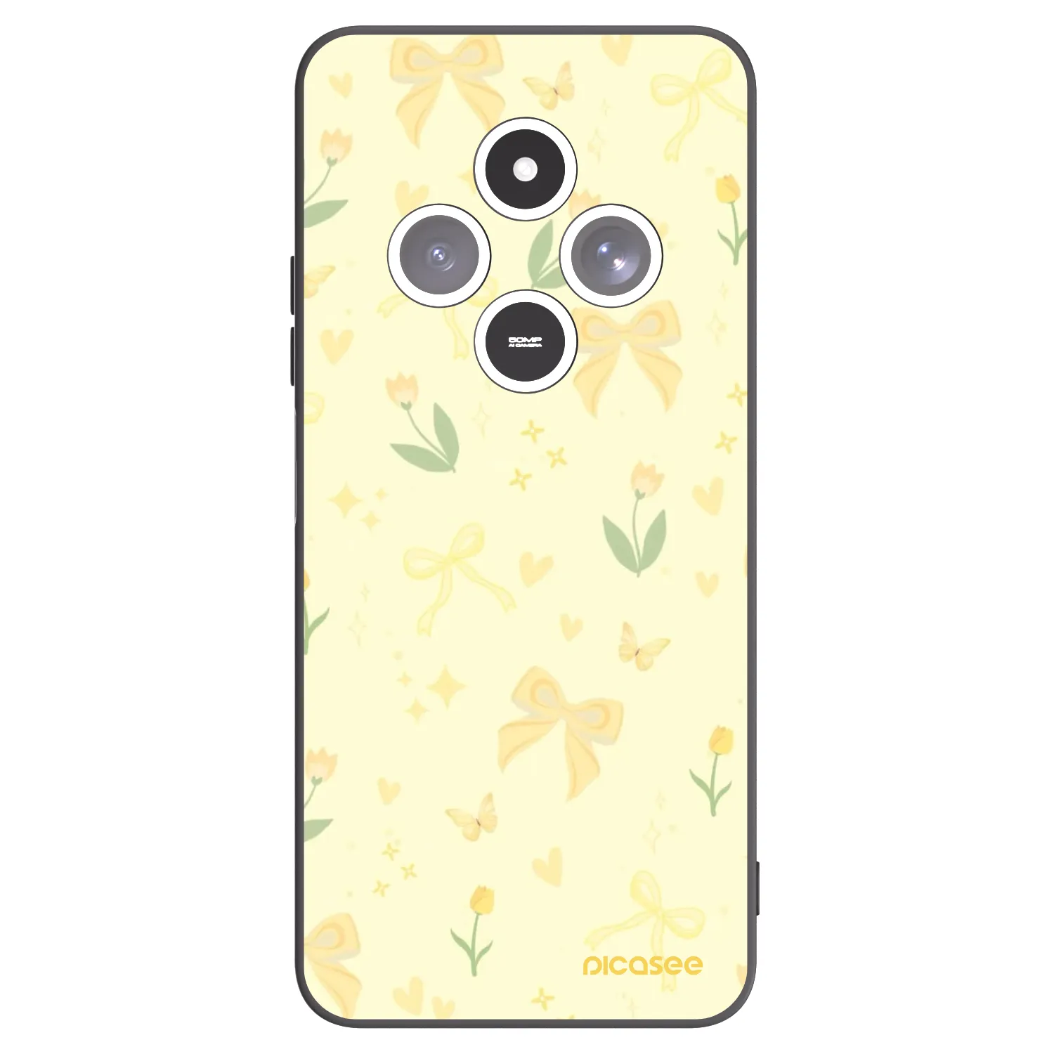 Picasee silikónový čierny obal pre Xiaomi Redmi 14C - Honey Blossom