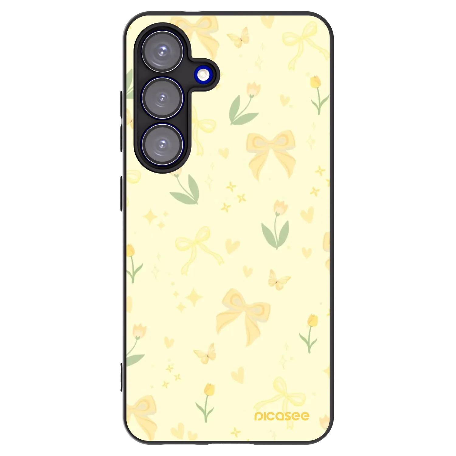 Picasee silikónový čierny obal pre Samsung Galaxy S25 5G - Honey Blossom