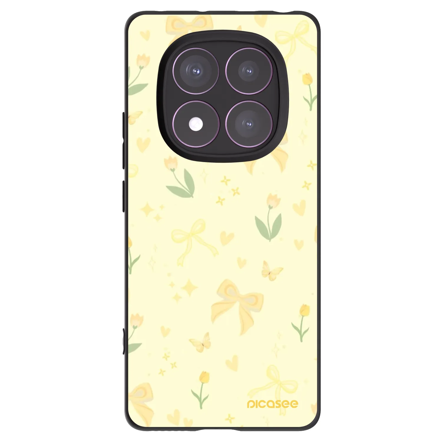 Picasee silikónový čierny obal pre Xiaomi Redmi Note 14 Pro 4G - Honey Blossom
