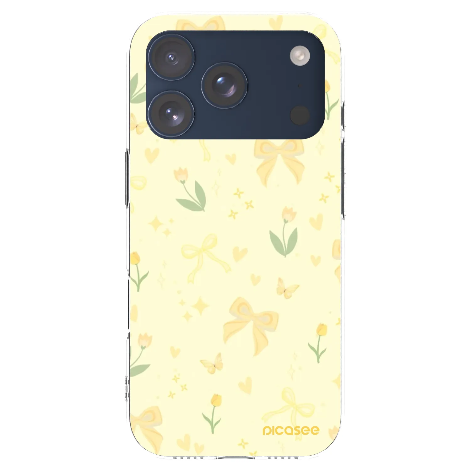 Picasee silikónový prehľadný obal pre Apple iPhone 17 Pro - Honey Blossom