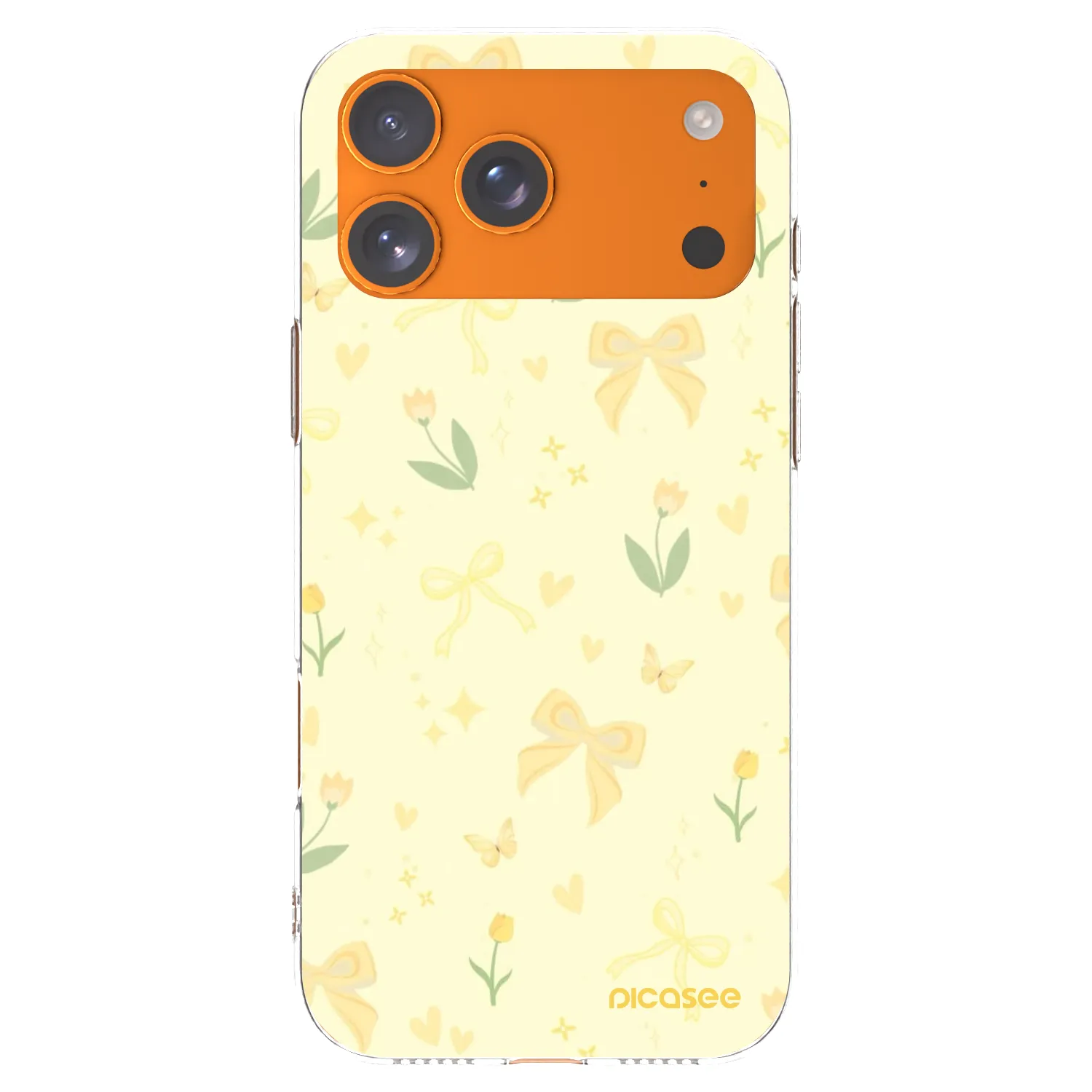 Picasee silikónový prehľadný obal pre Apple iPhone 17 Pro Max - Honey Blossom