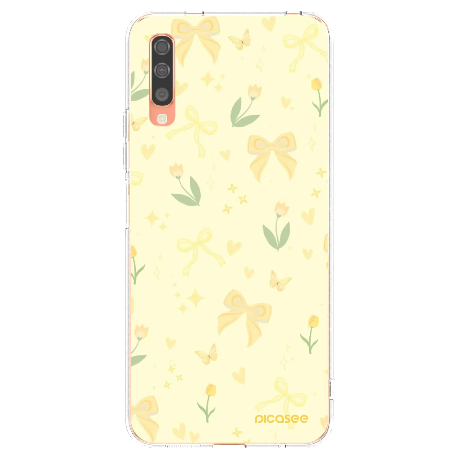 Picasee silikónový prehľadný obal pre Samsung Galaxy A70 A705F - Honey Blossom