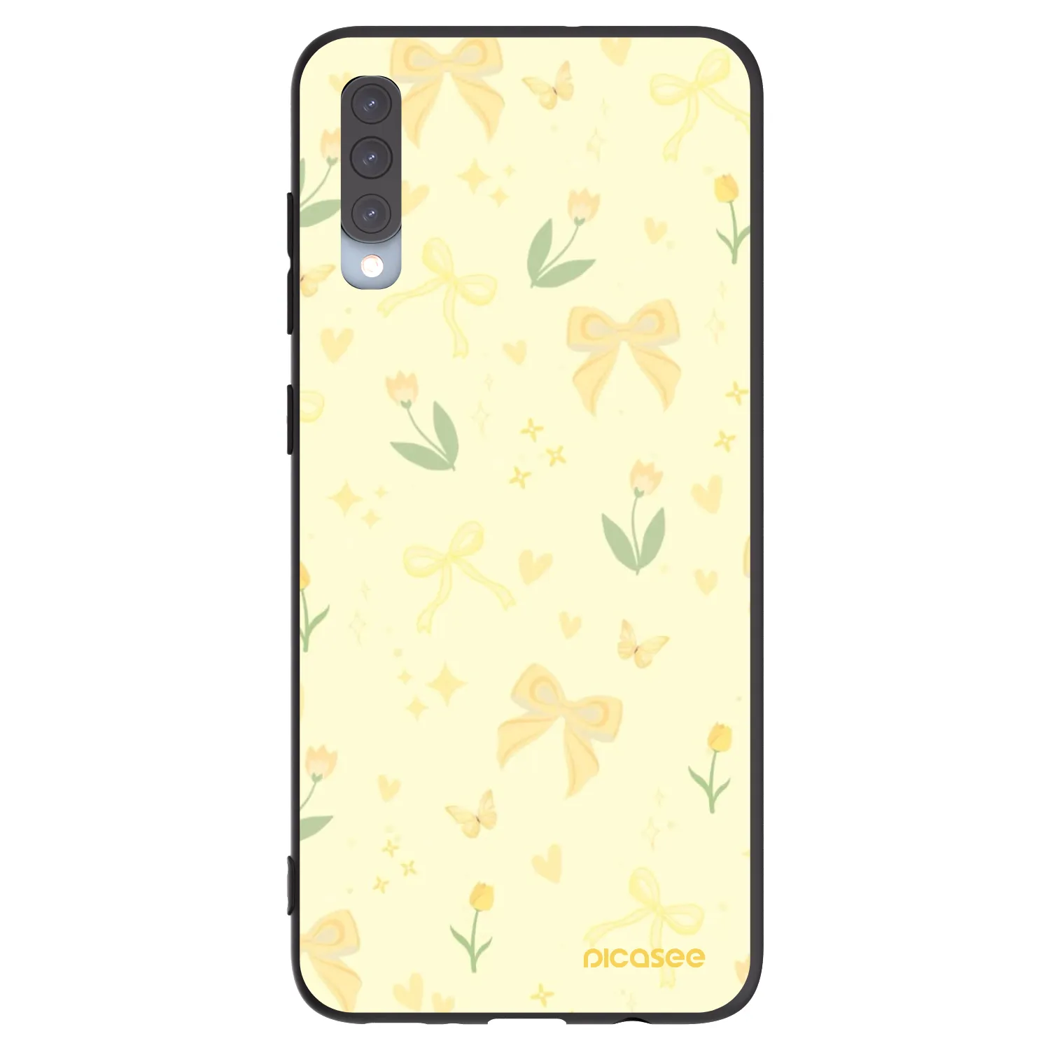 Picasee silikónový čierny obal pre Samsung Galaxy A70 A705F - Honey Blossom