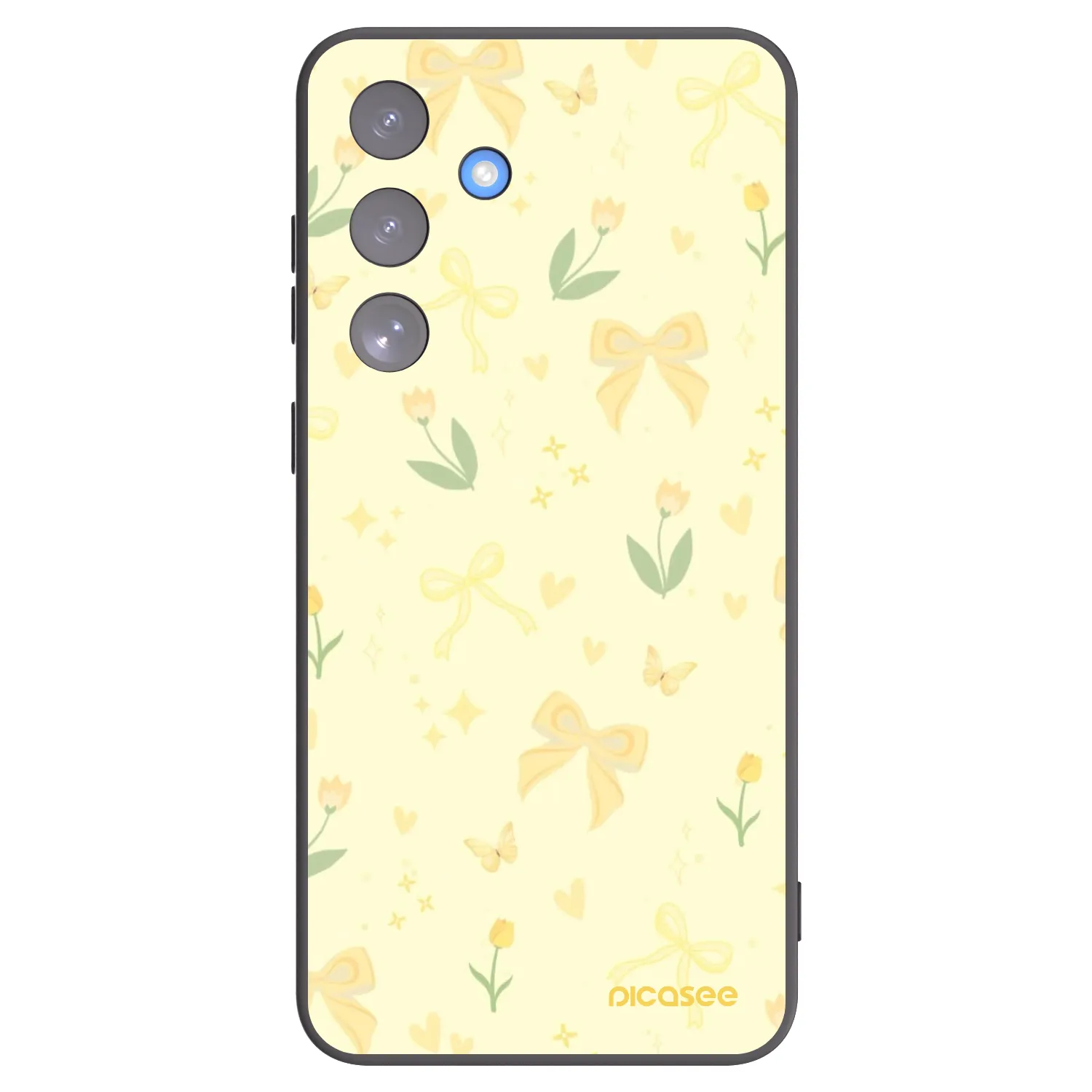 Picasee silikónový čierny obal pre Samsung Galaxy S25 FE 5G - Honey Blossom