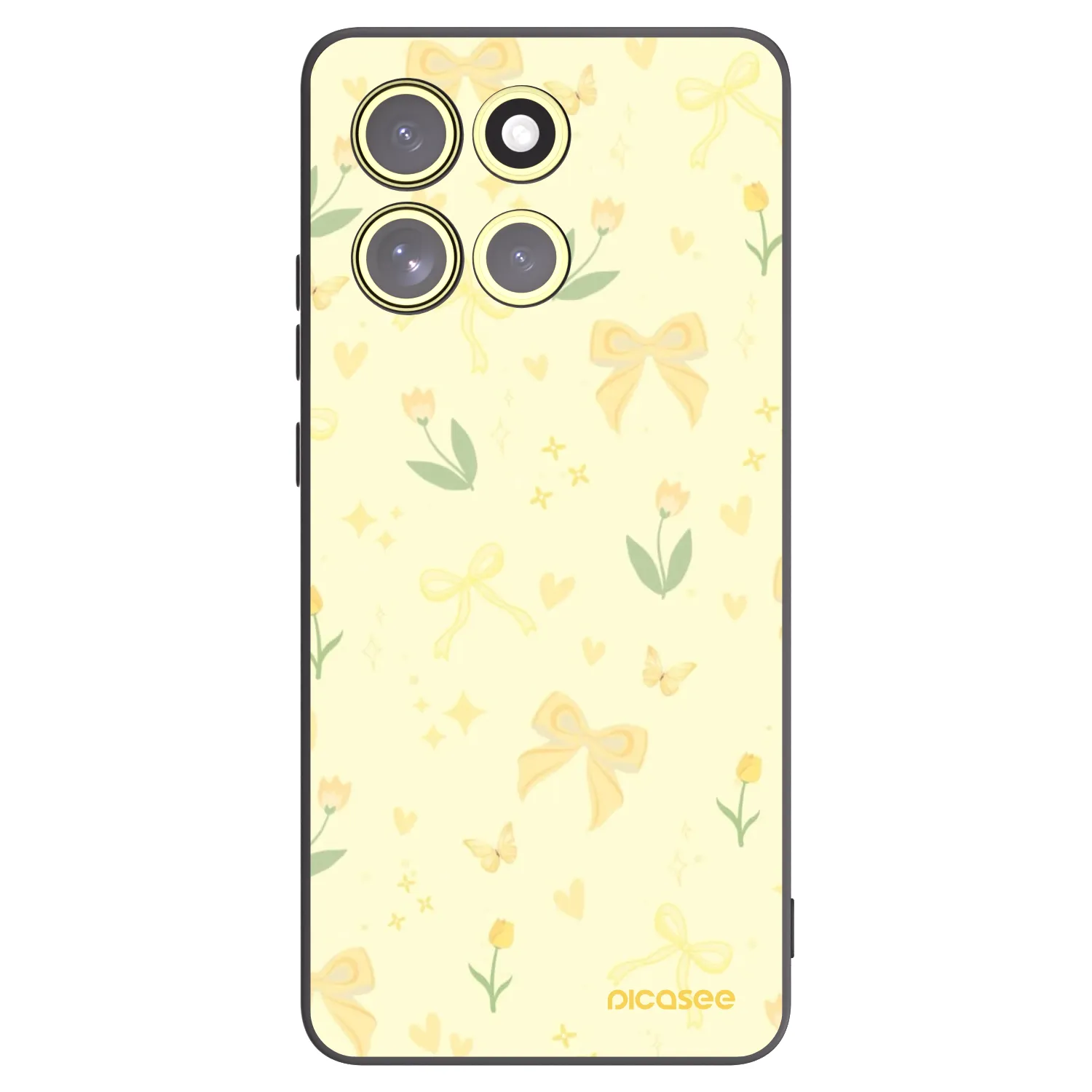Picasee silikónový čierny obal pre Motorola Moto G86 Power 5G - Honey Blossom