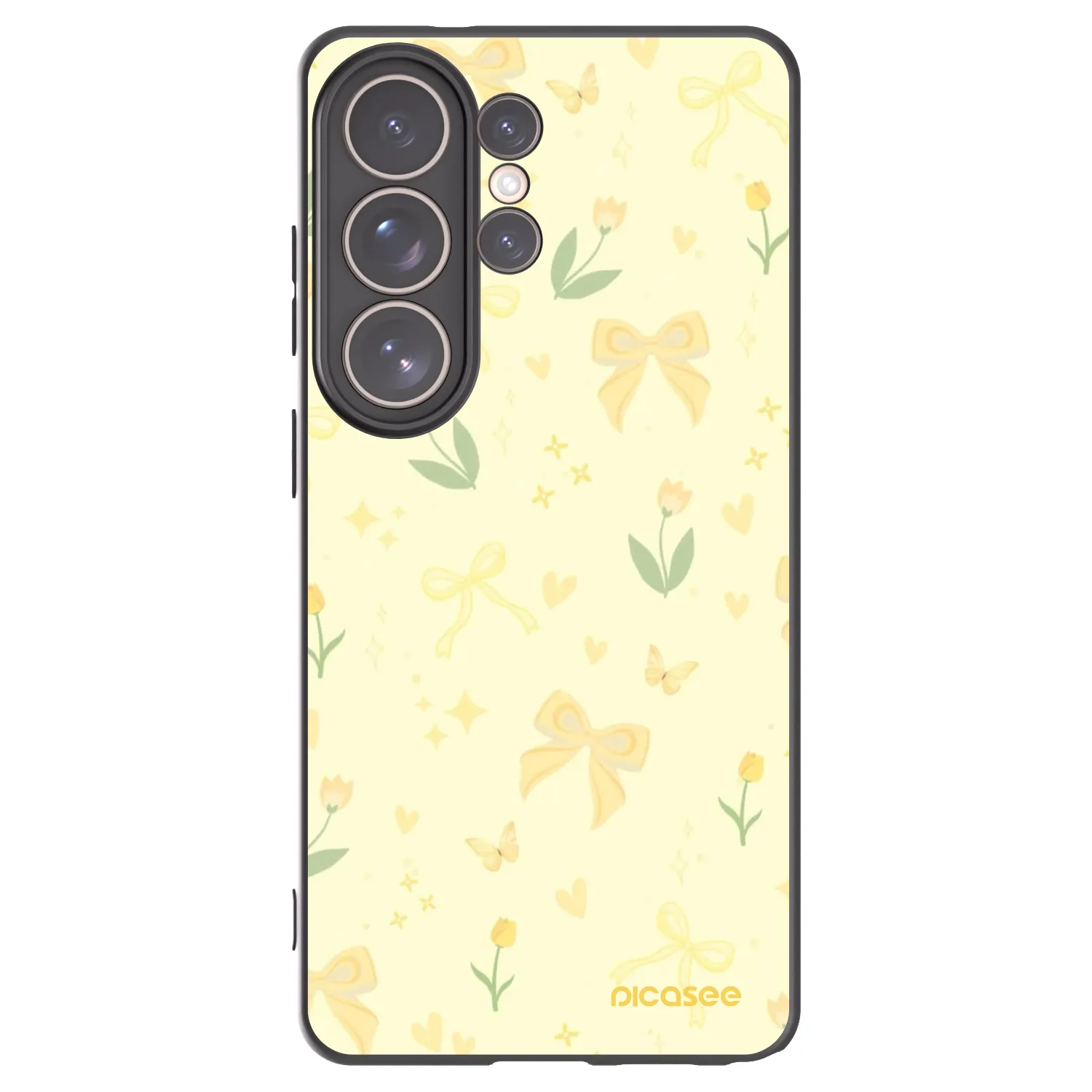 Picasee silikónový čierny obal pre Samsung Galaxy S26 Ultra - Honey Blossom