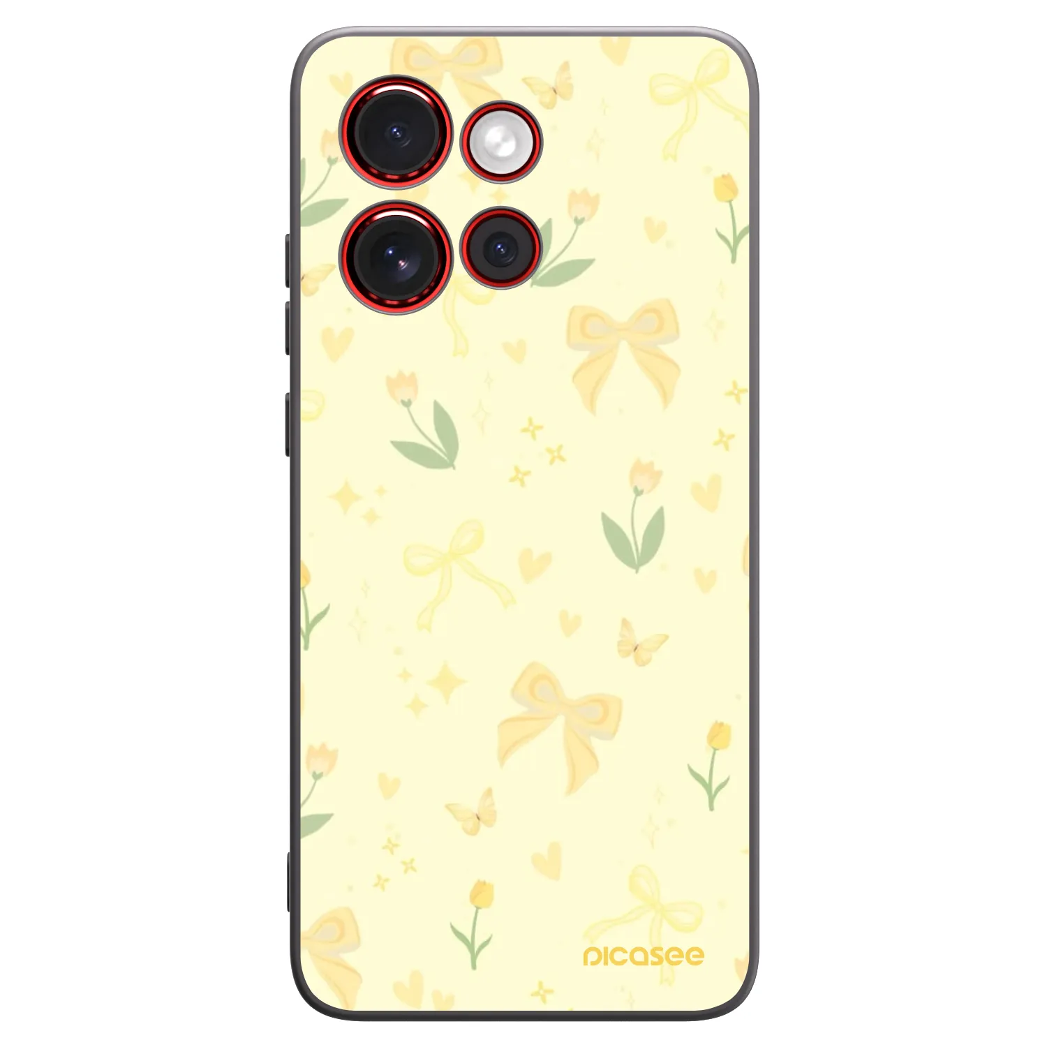 Picasee silikónový čierny obal pre Motorola Edge 60 Neo 5G - Honey Blossom