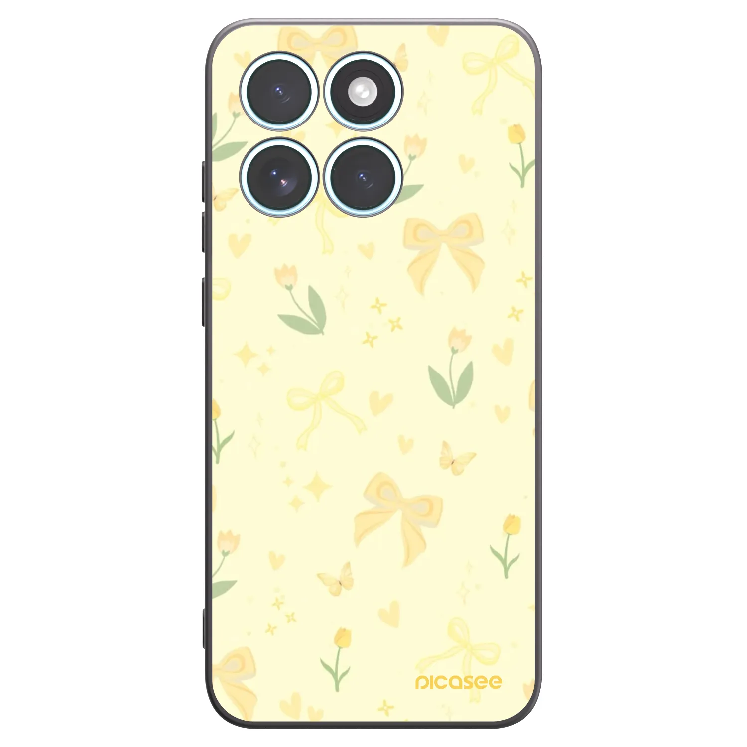 Picasee silikónový čierny obal pre Motorola Edge 70 Fusion - Honey Blossom
