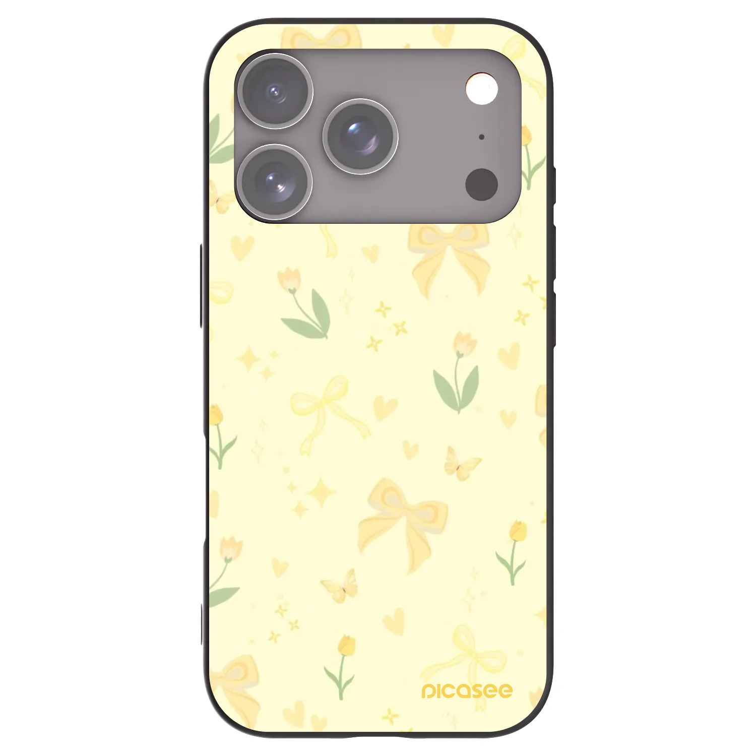Picasee silikónový čierny obal pre Apple iPhone 18 Pro - Honey Blossom